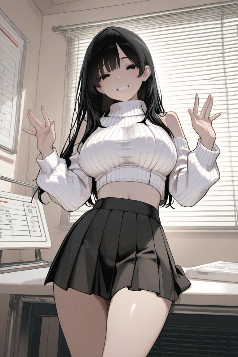 iroha_kannou,  black long hair,  black eyes on Tensor.Art