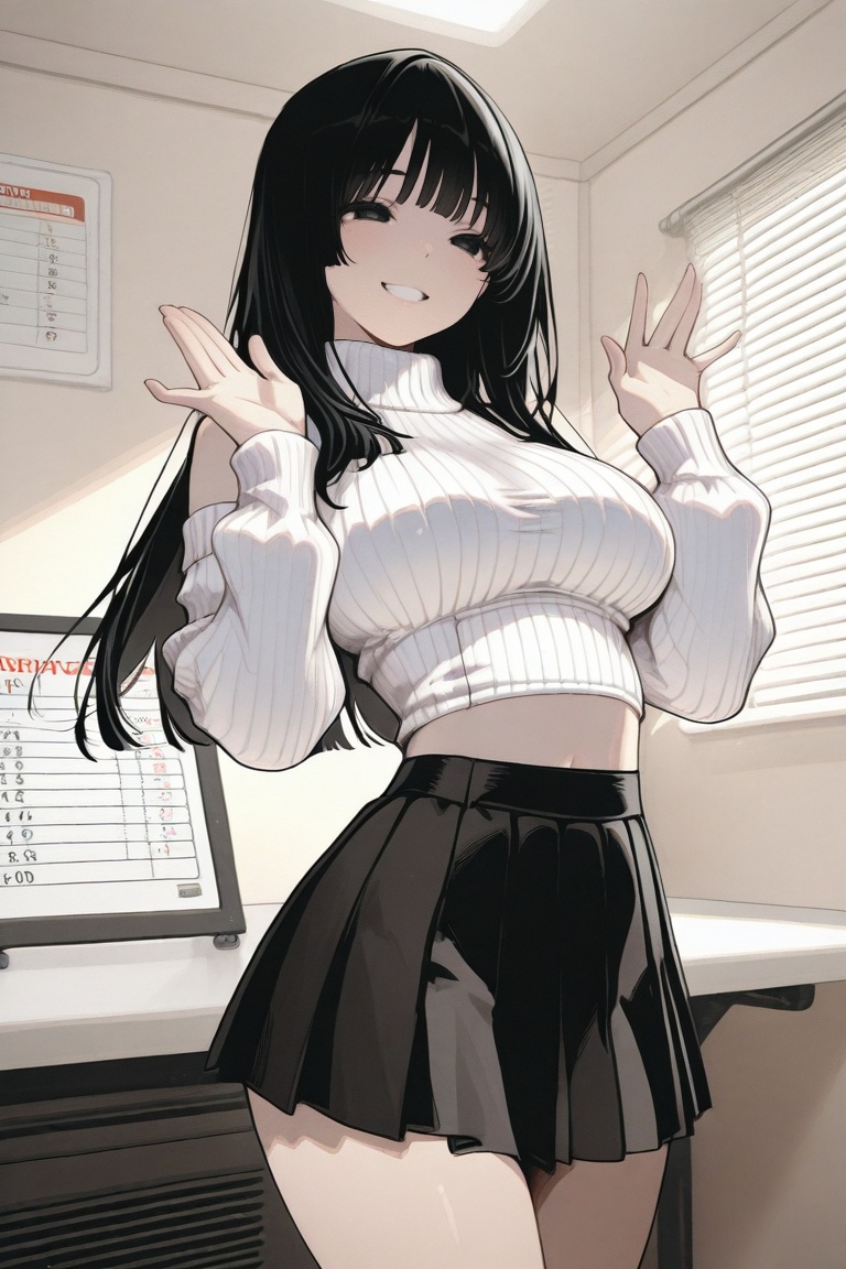 iroha_kannou,  black long hair,  black eyes on Tensor.Art