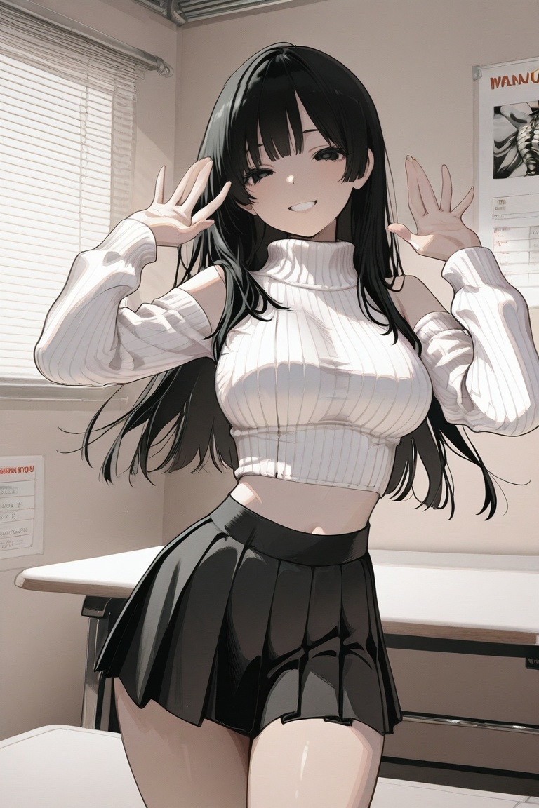 iroha_kannou,  black long hair,  black eyes on Tensor.Art