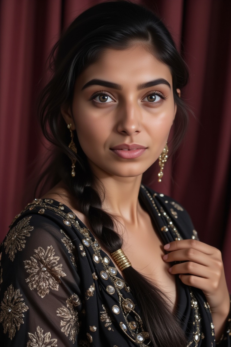 MASTERPIECE,  BEST QUALITY,  ULTRA-DETAILED 8K PHOTOREAL PORTRAIT OF A STUNNING INDIAN/PAKISTANI WOMAN on Tensor.Art