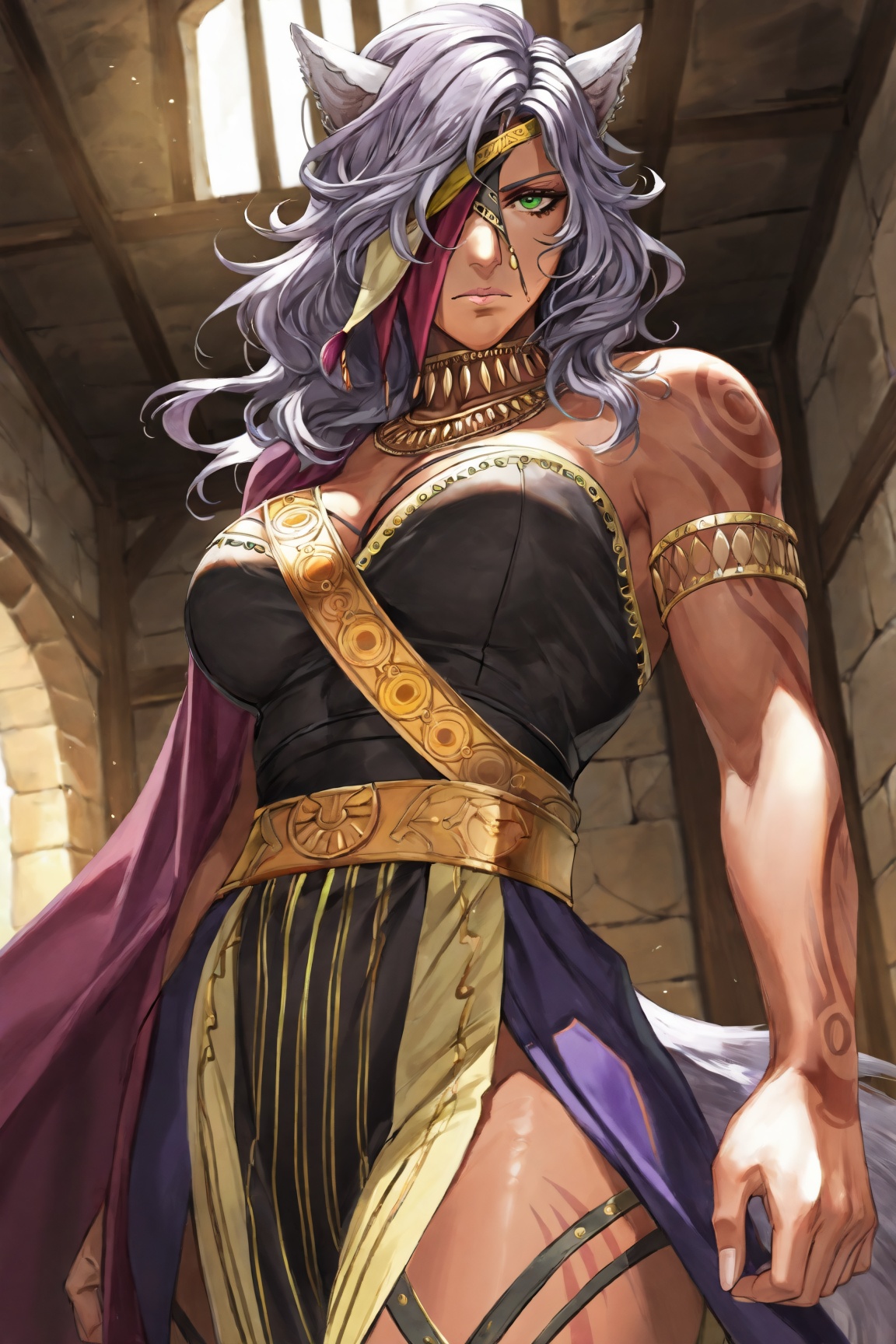 1girl,  looking viewer,  serious face on Tensor.Art