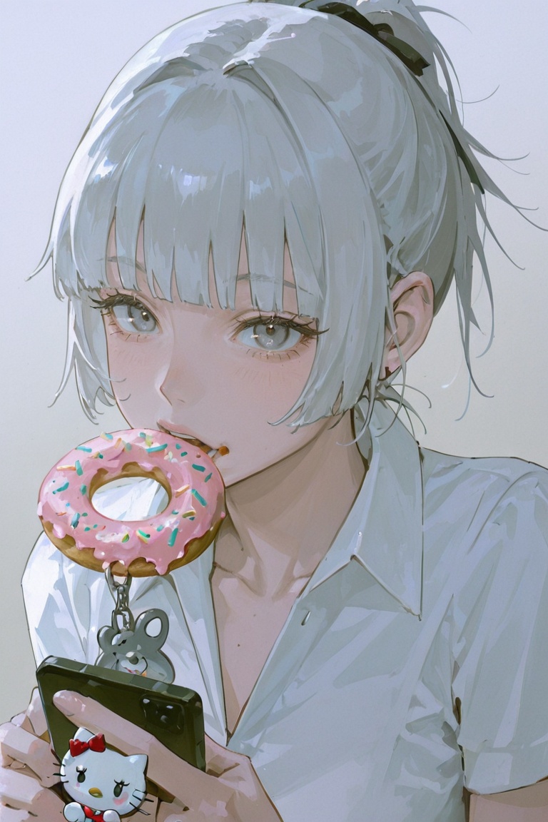 lazypos,  1girl,  ponytail on Tensor.Art