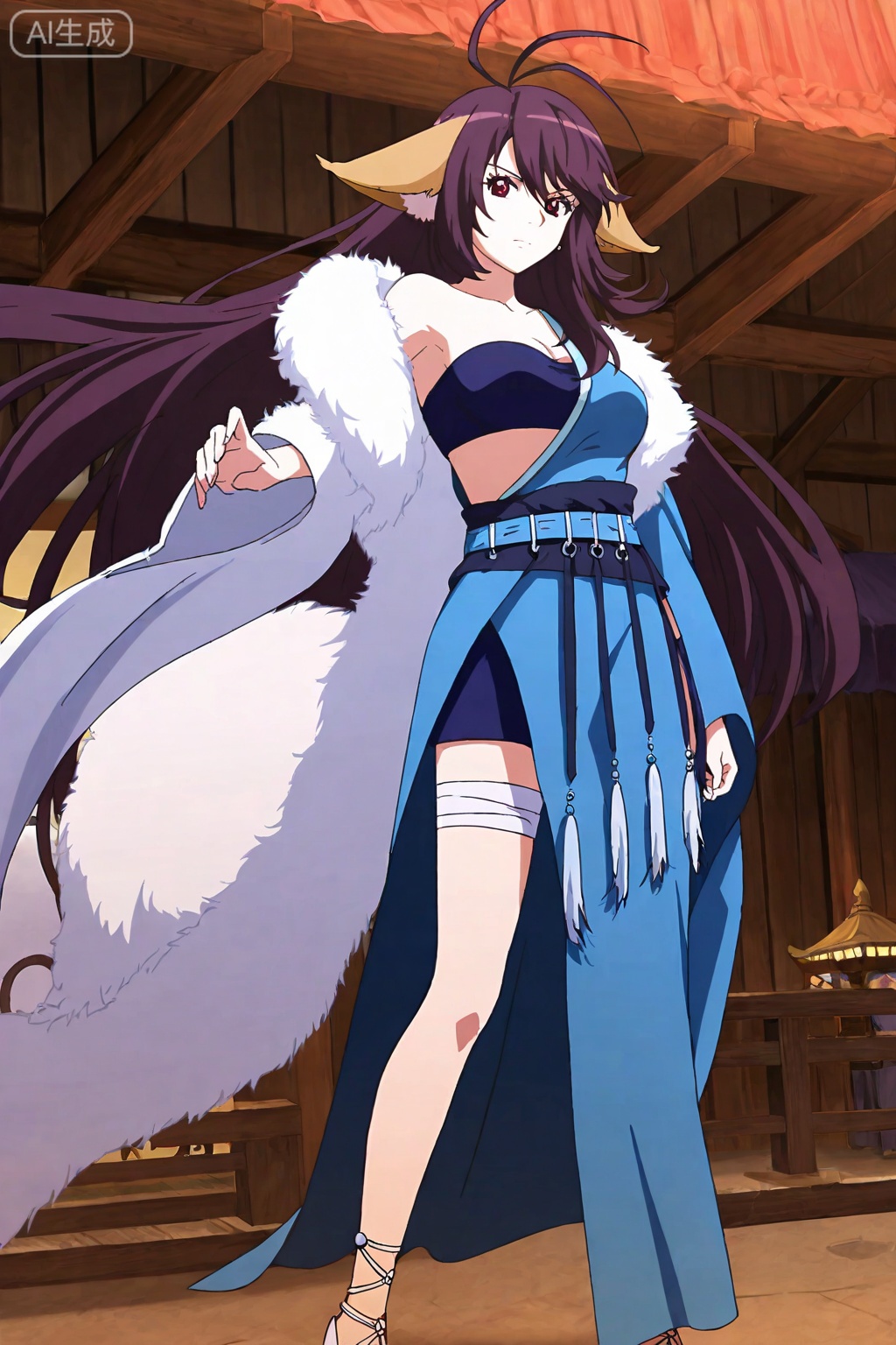 
Random scene,Random scene,


upper body,looking at viewer,
1girl,solo,long hair,animal ears,black hair,purple hair,dress,fur trim,red eyes,purple eyes,brown hair,ahoge,blue dress,thigh strap,antenna hair,black eyes,fox ears,very long hair,high heels,sandals,brown eyes,long sleeves,asymmetrical clothes,belt,jewelry,sash,earrings,off shoulder,tube top,wide sleeves,bra,white footwear,shorts,strappy heels,dog ears,bandaged leg,gladiator sandals,

