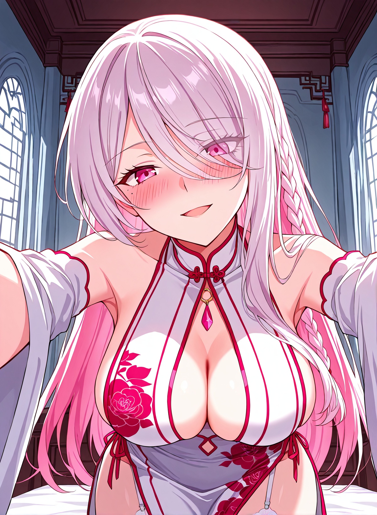 1 girl,  solo,  pink eyes on Tensor.Art