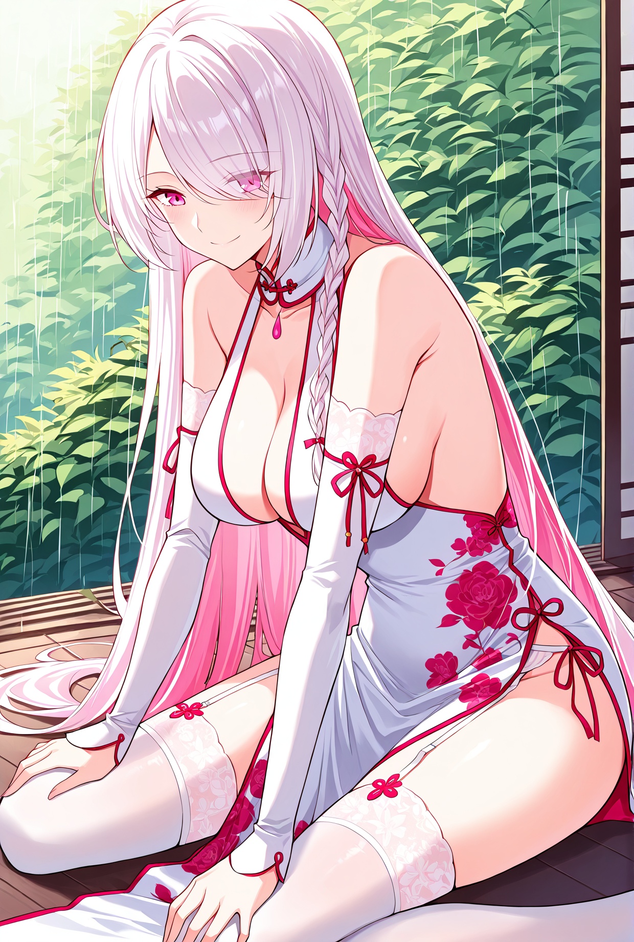 1 girl,  solo,  pink eyes on Tensor.Art