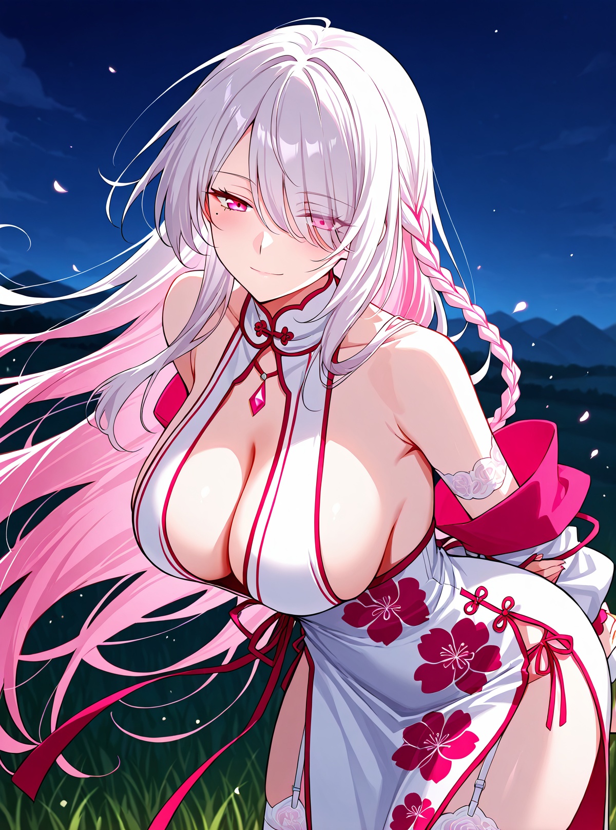 1 girl,  solo,  pink eyes on Tensor.Art