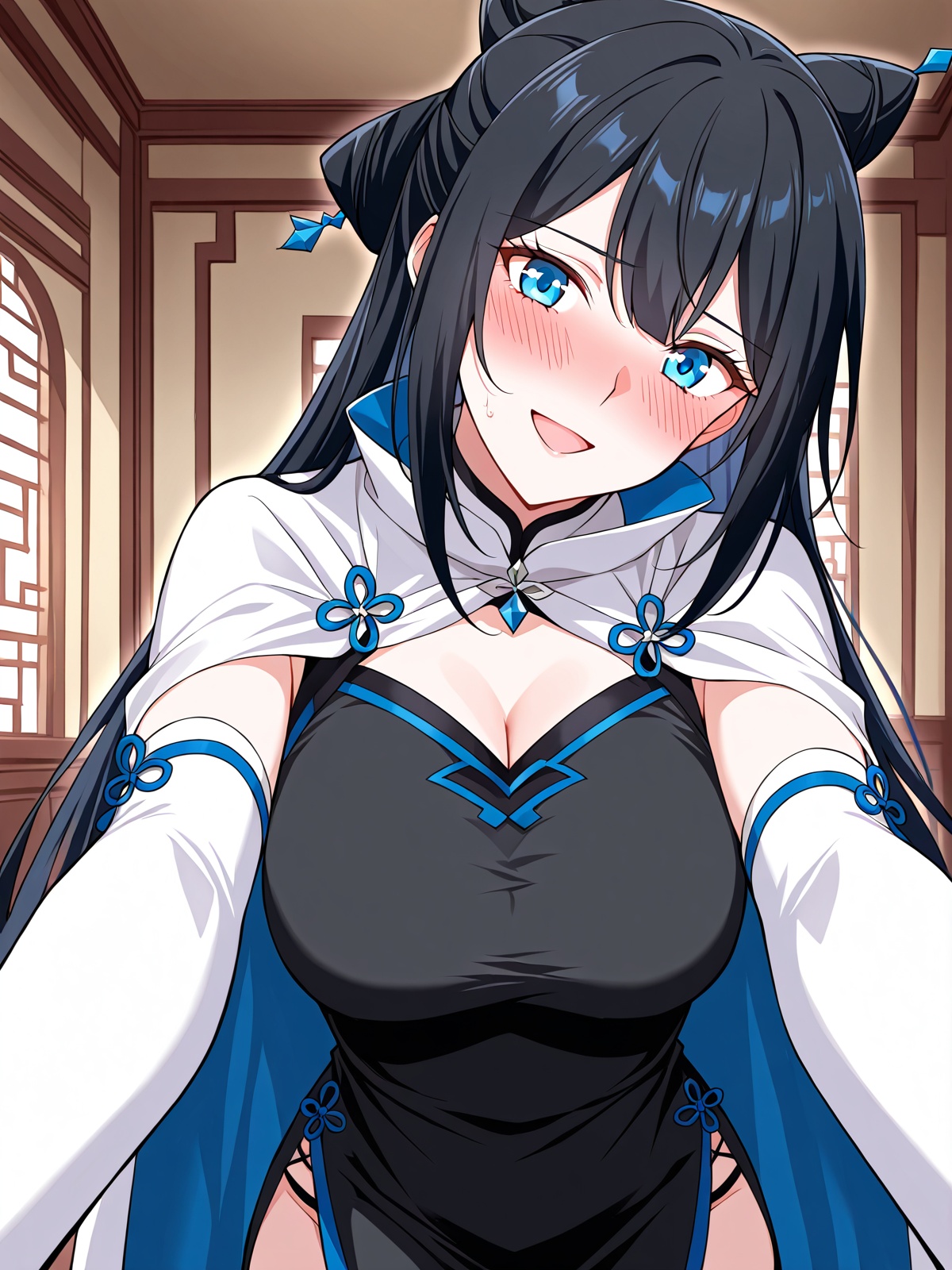 1 girl,  solo,  black hair on Tensor.Art