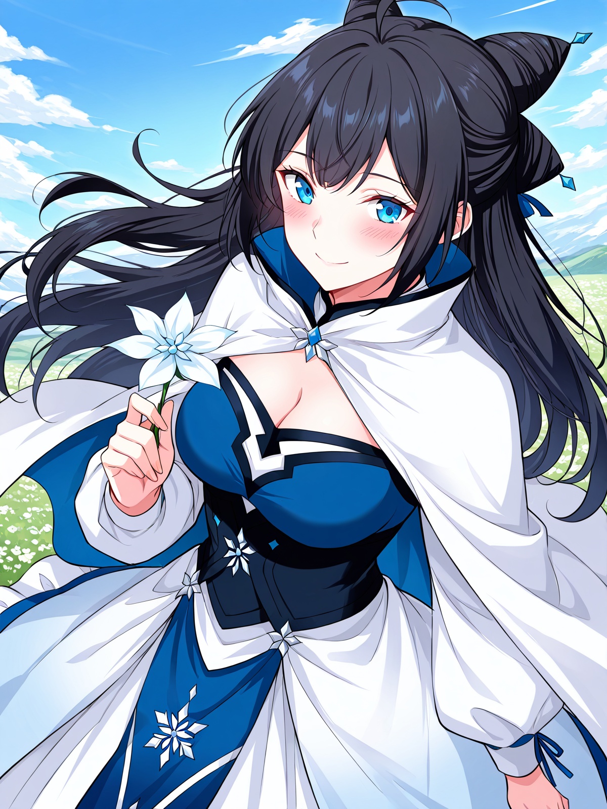 1 girl,  solo,  black hair on Tensor.Art