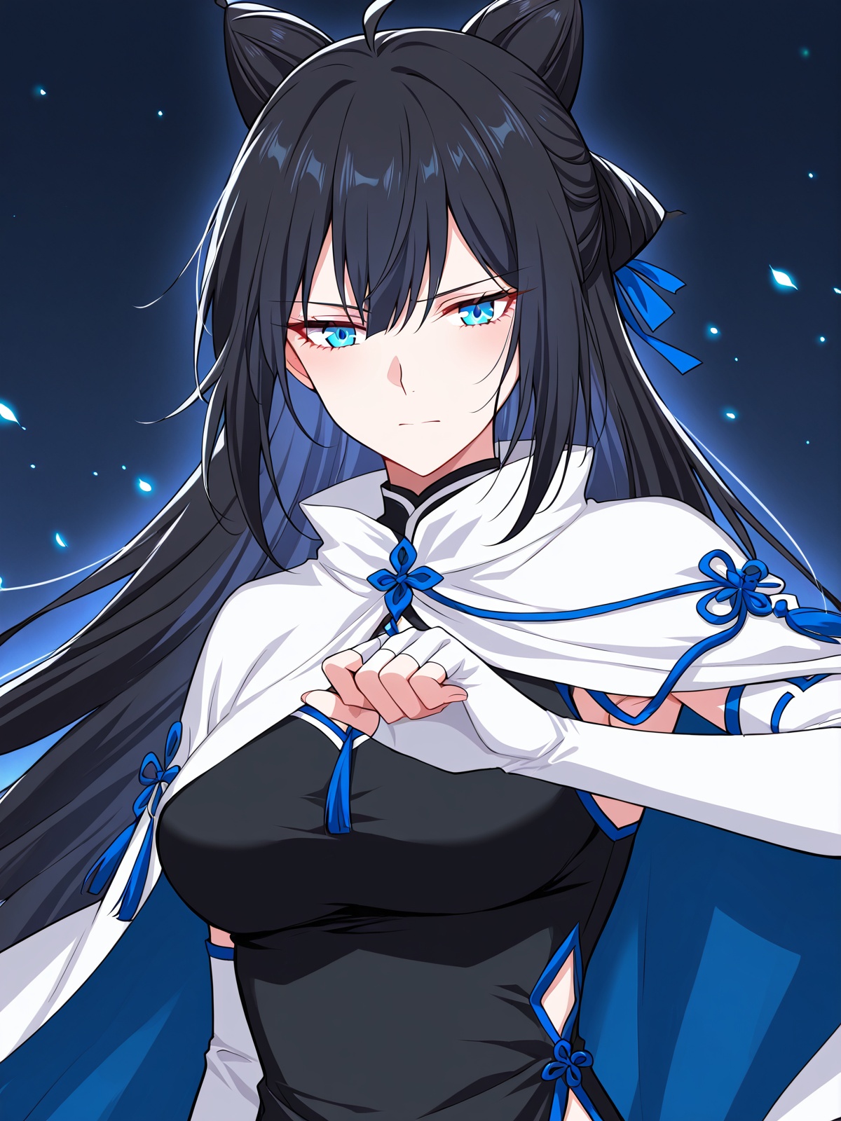 1 girl,  solo,  black hair on Tensor.Art