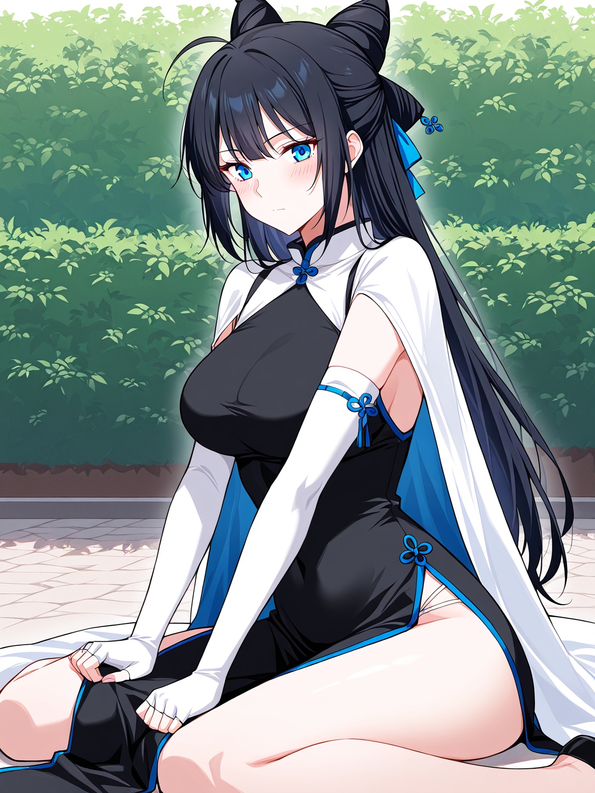 1 girl,  solo,  black hair on Tensor.Art