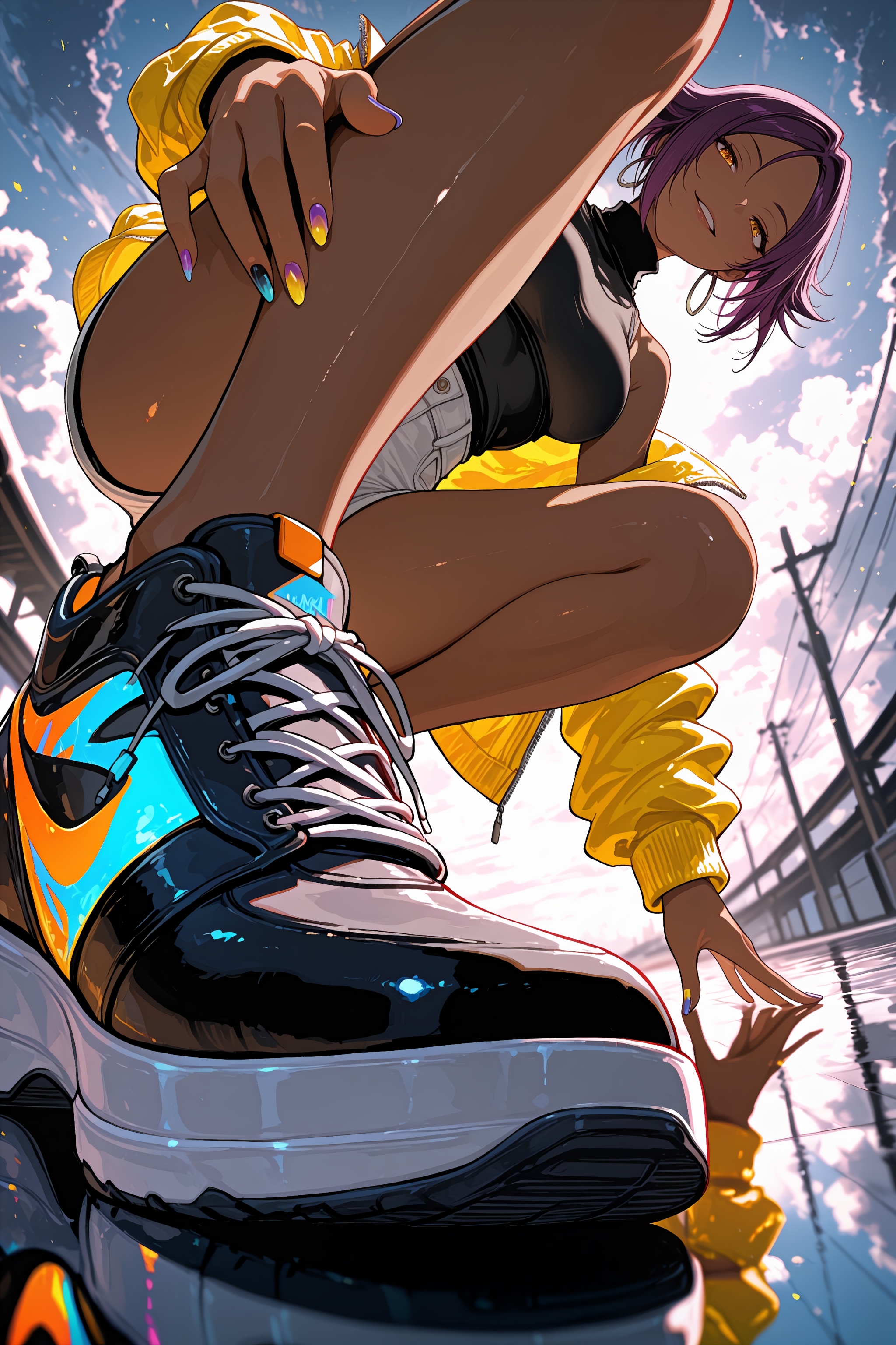 1girl,  shihouin_yoruichi,  dark skin on Tensor.Art