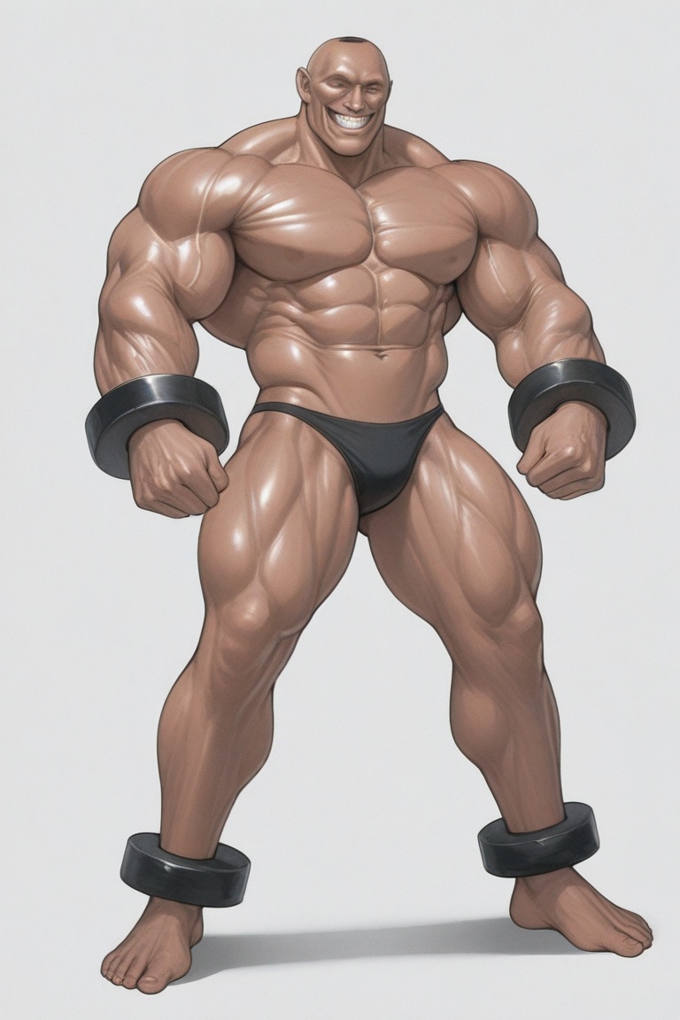 adon_samson,  hyper_muscular_male,  grin on Tensor.Art