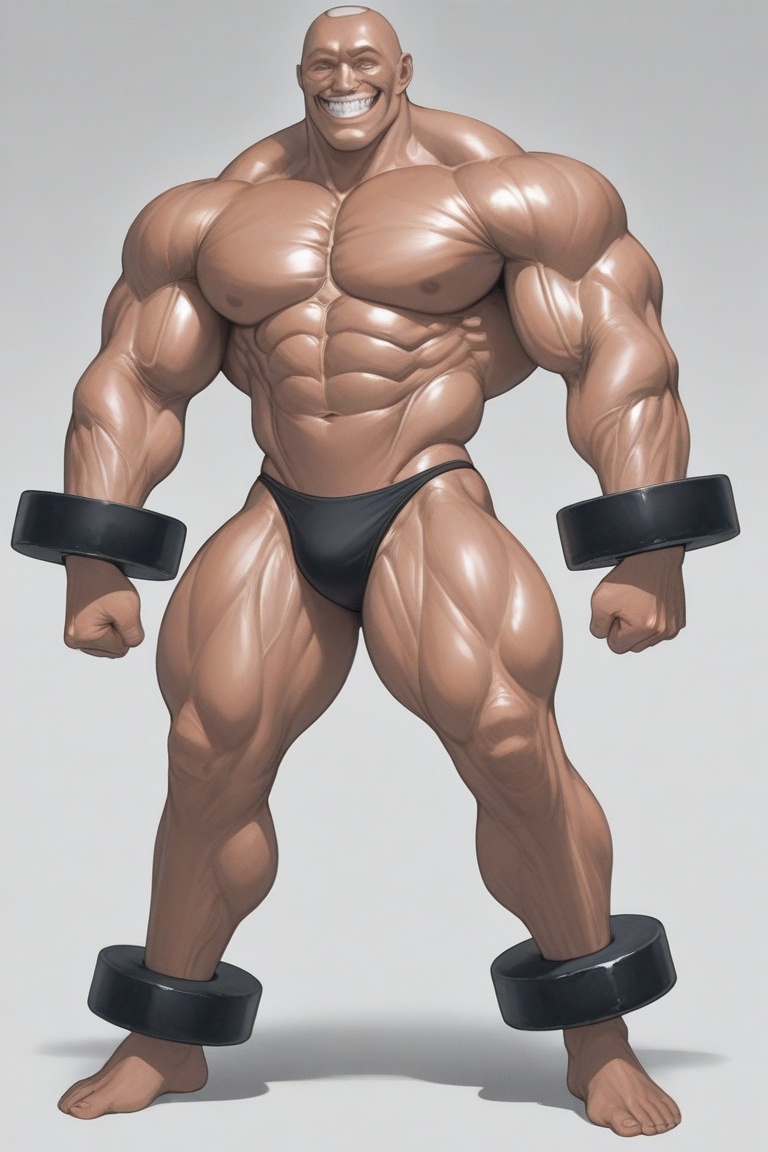 adon_samson,  hyper_muscular_male,  grin on Tensor.Art
