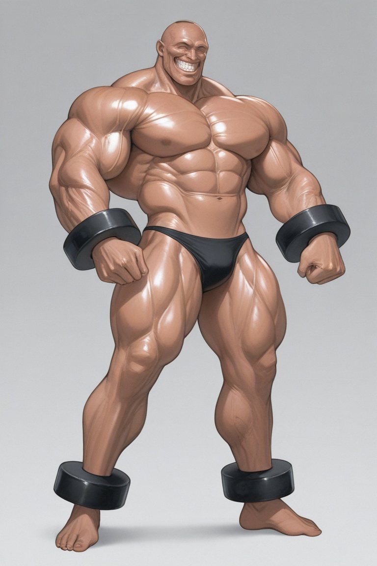 adon_samson,  hyper_muscular_male,  grin on Tensor.Art