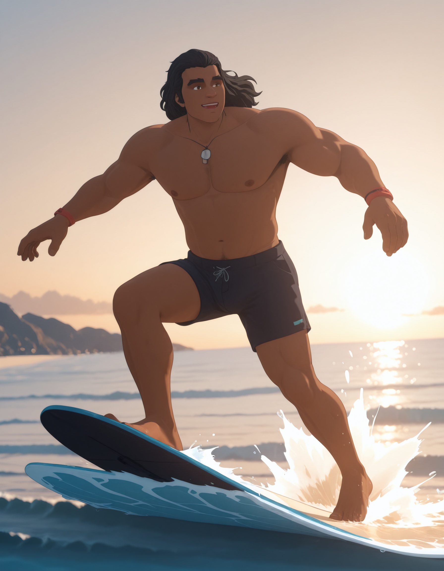 dispatch_royd,  1boy,  surfing on Tensor.Art