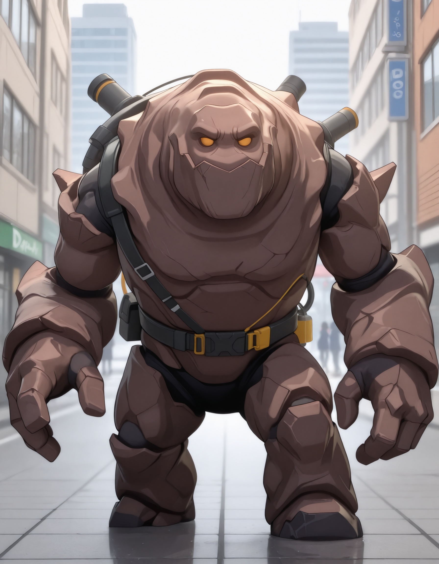 dispatch_golem,  city in background on Tensor.Art