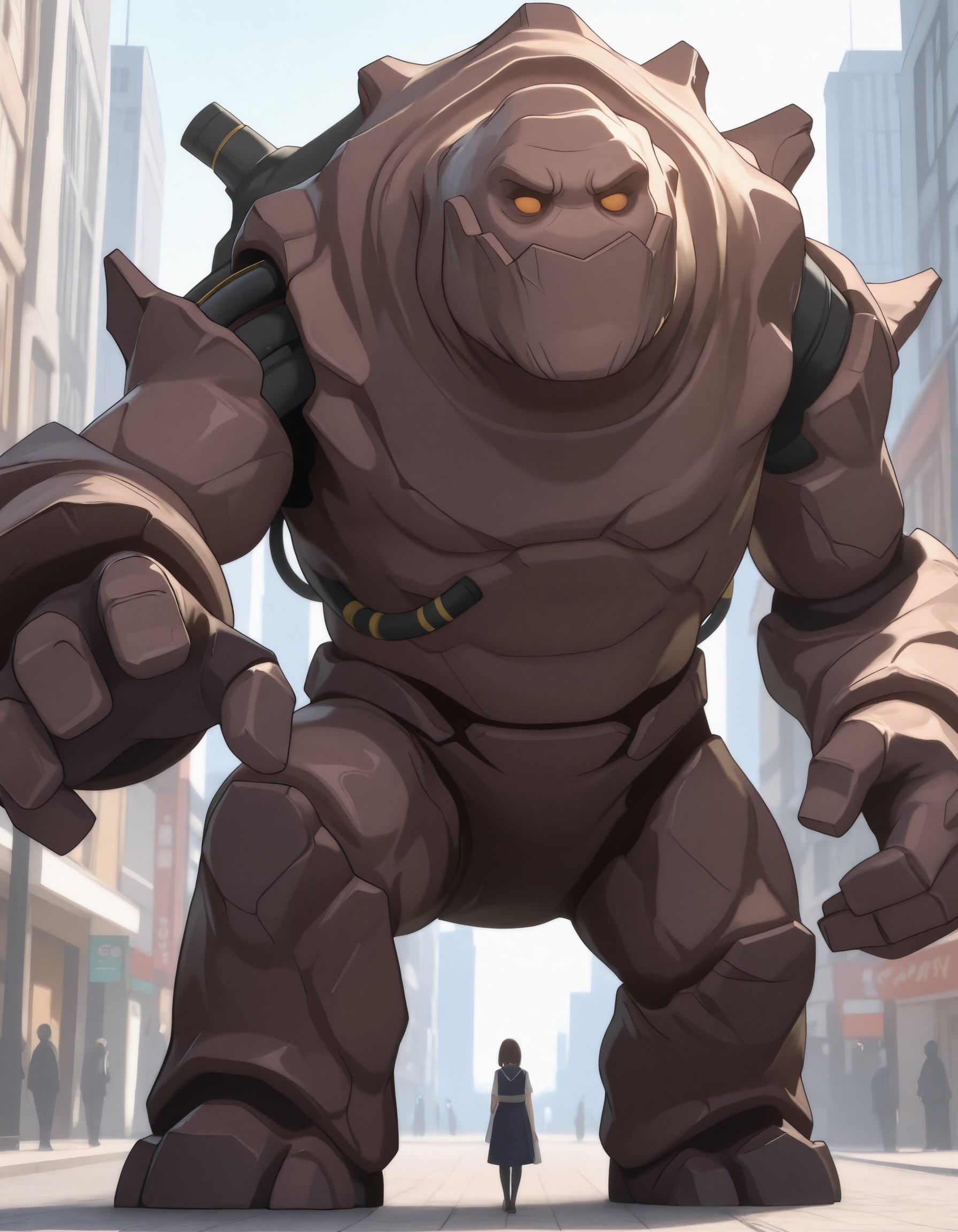 dispatch_golem,  city in background on Tensor.Art