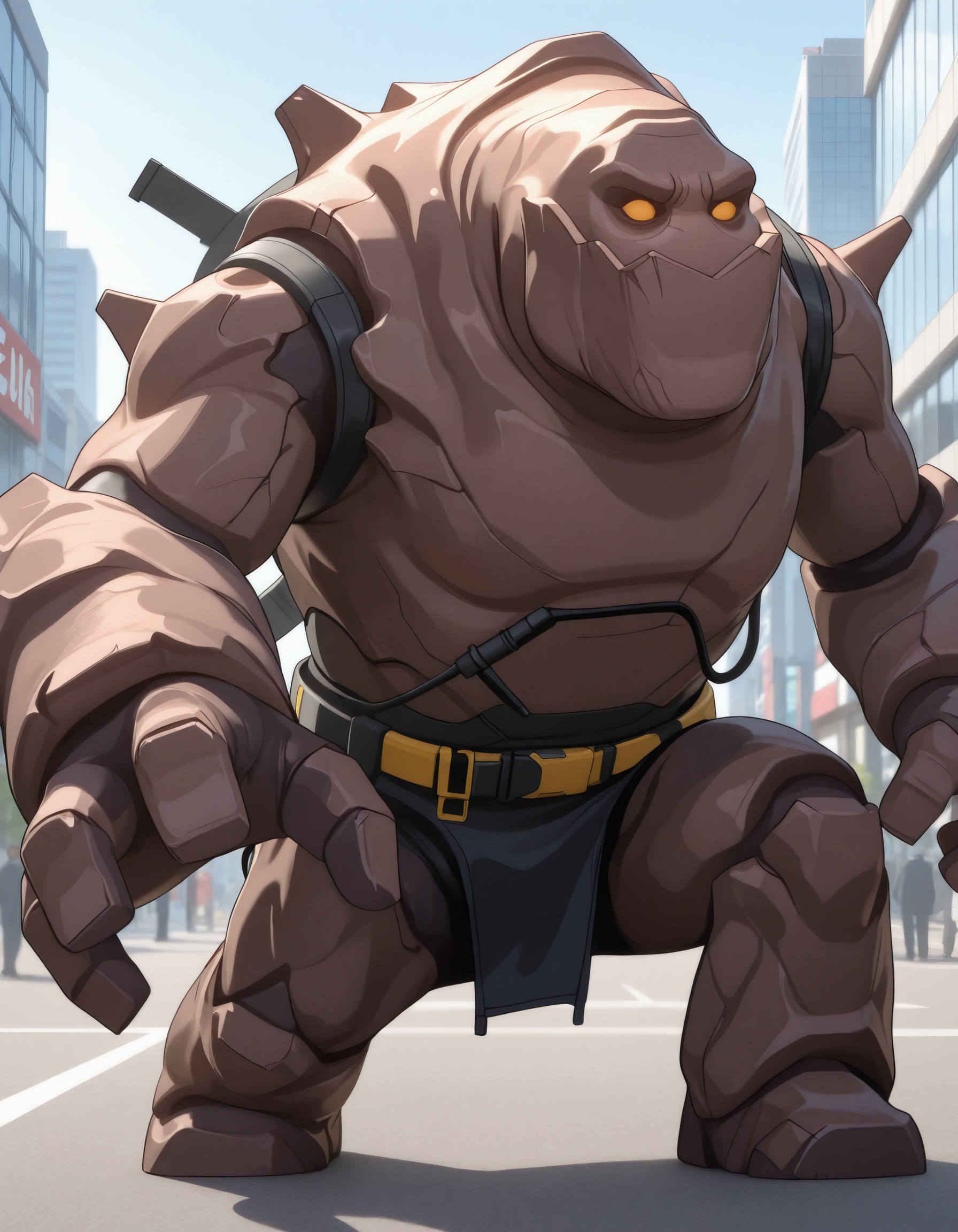 dispatch_golem,  city in background on Tensor.Art