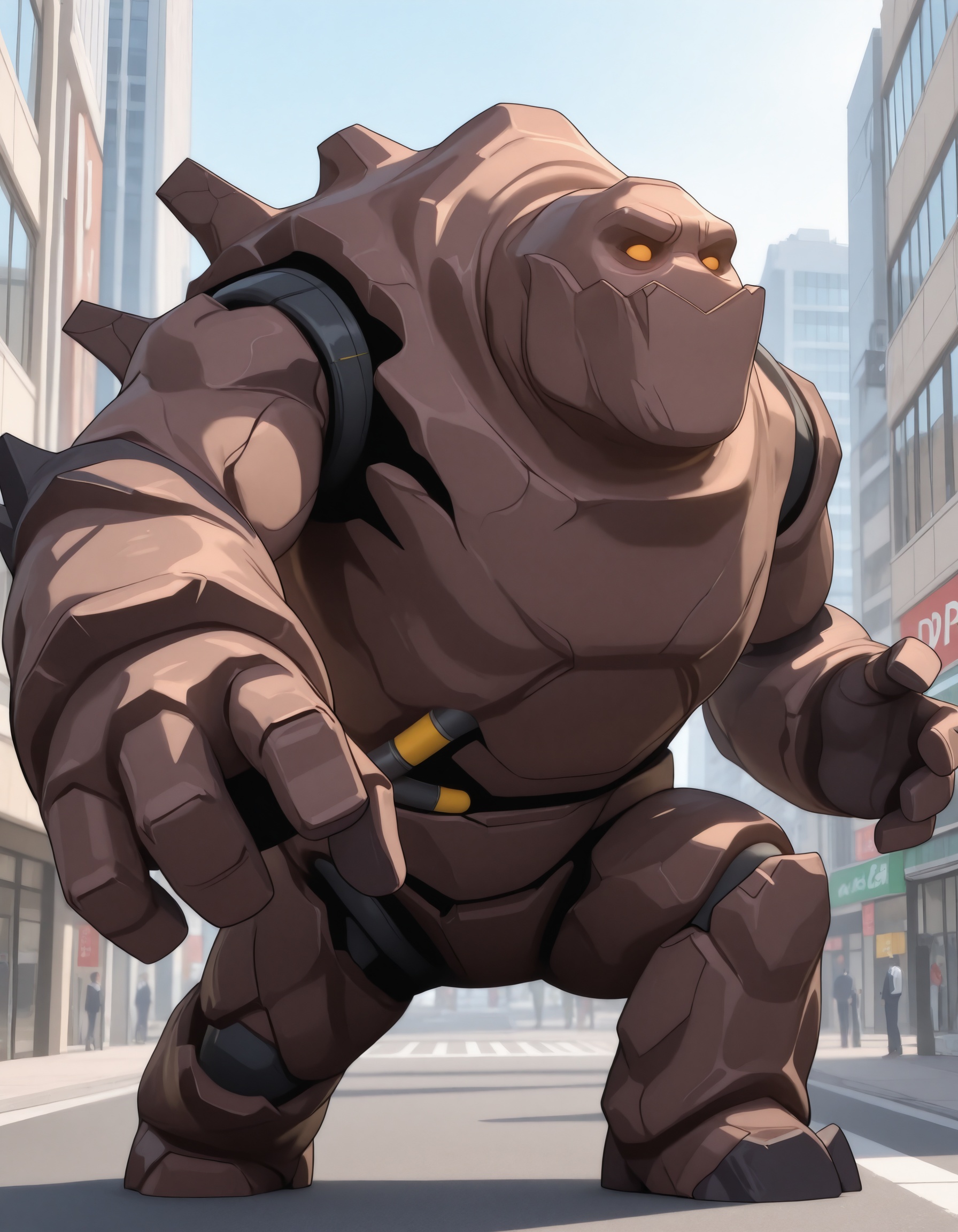 dispatch_golem,  city in background on Tensor.Art