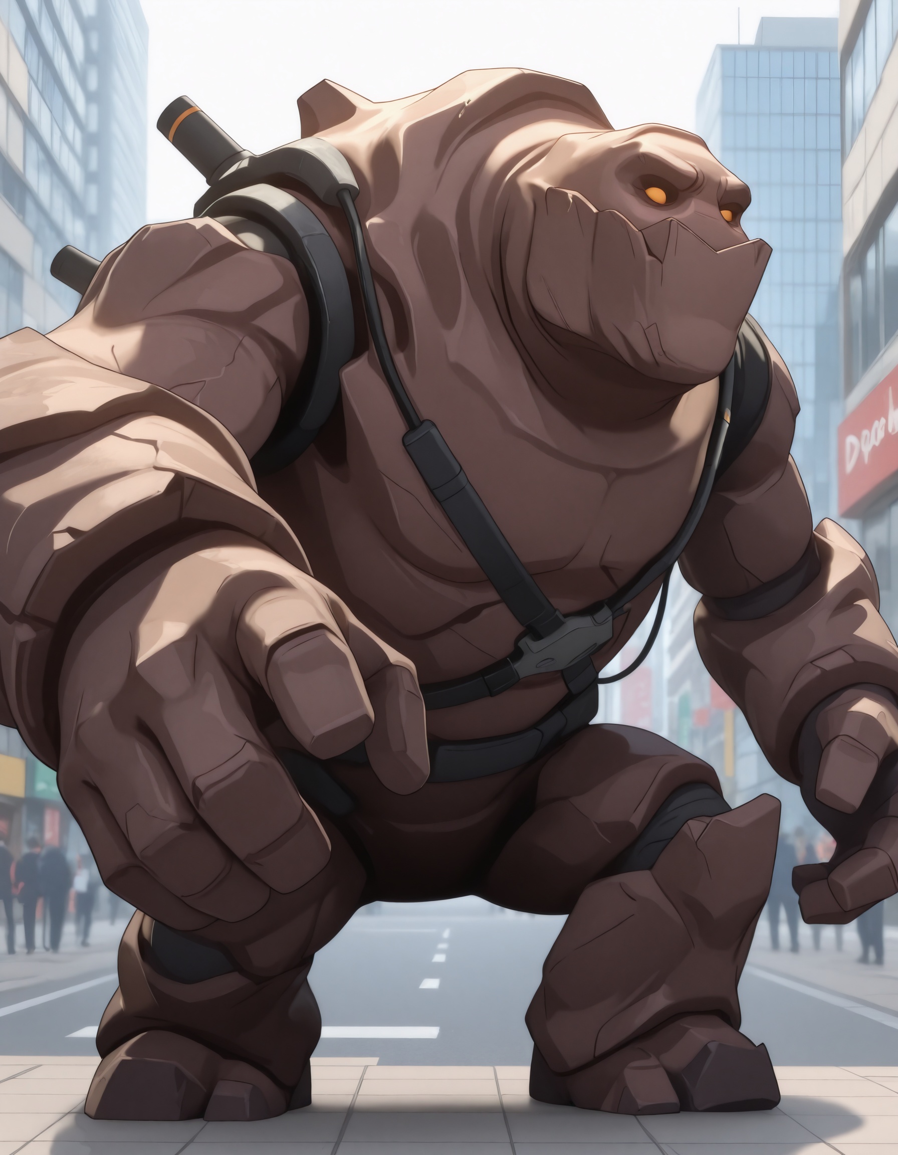 dispatch_golem,  city in background on Tensor.Art