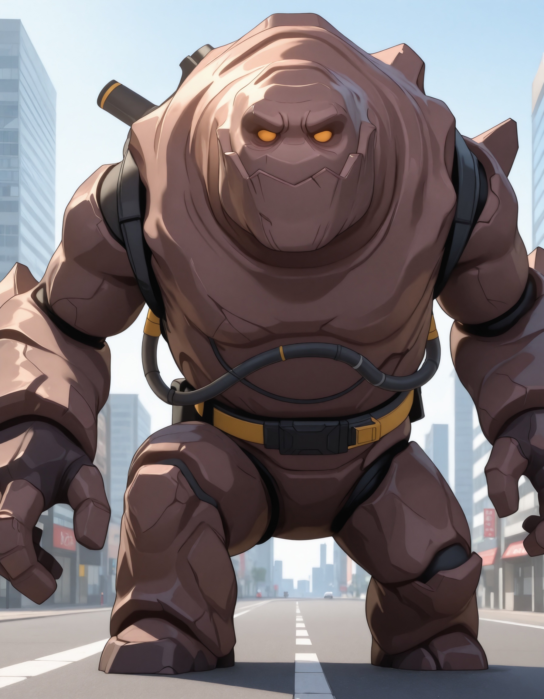 dispatch_golem,  city in background on Tensor.Art