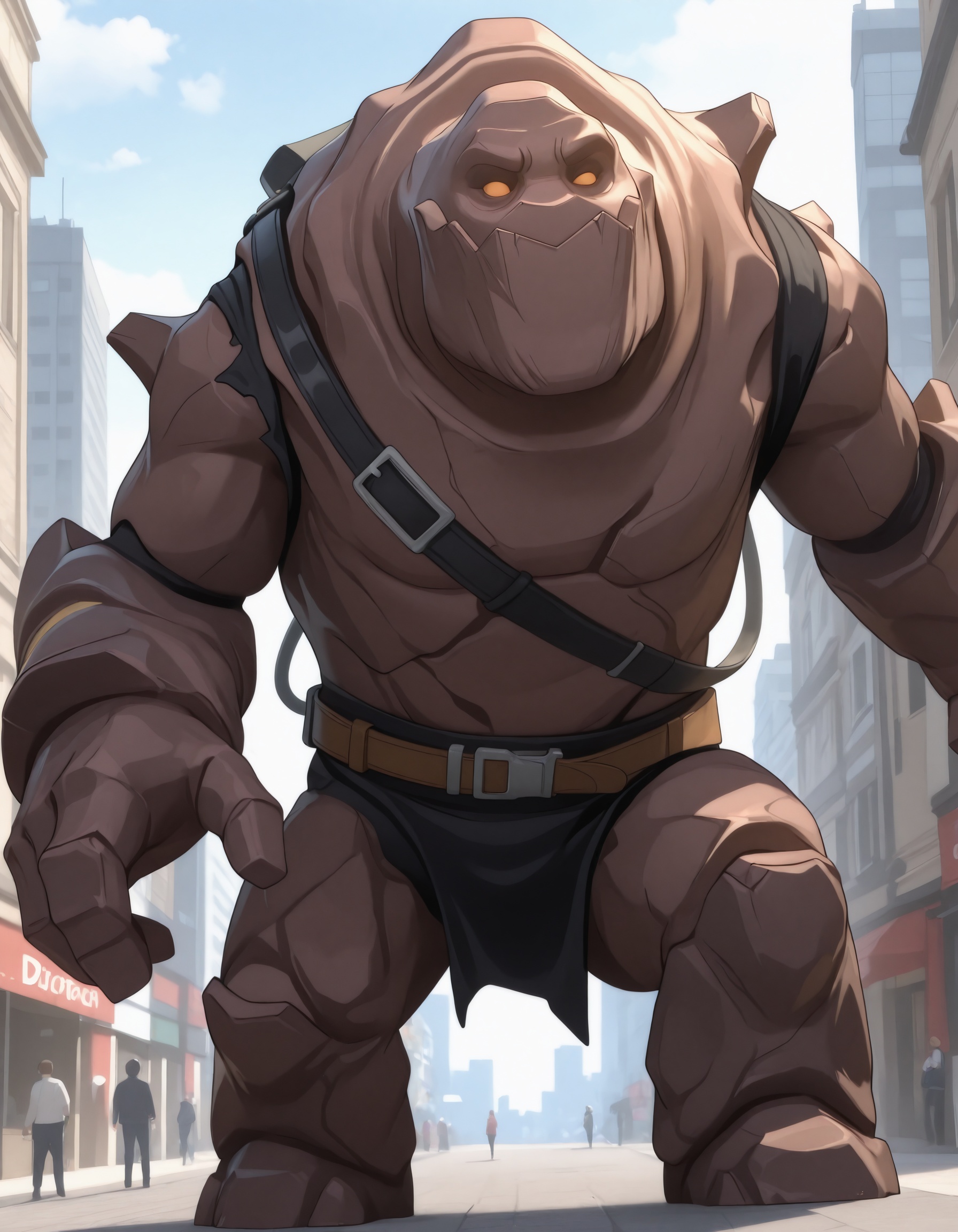 dispatch_golem,  city in background on Tensor.Art