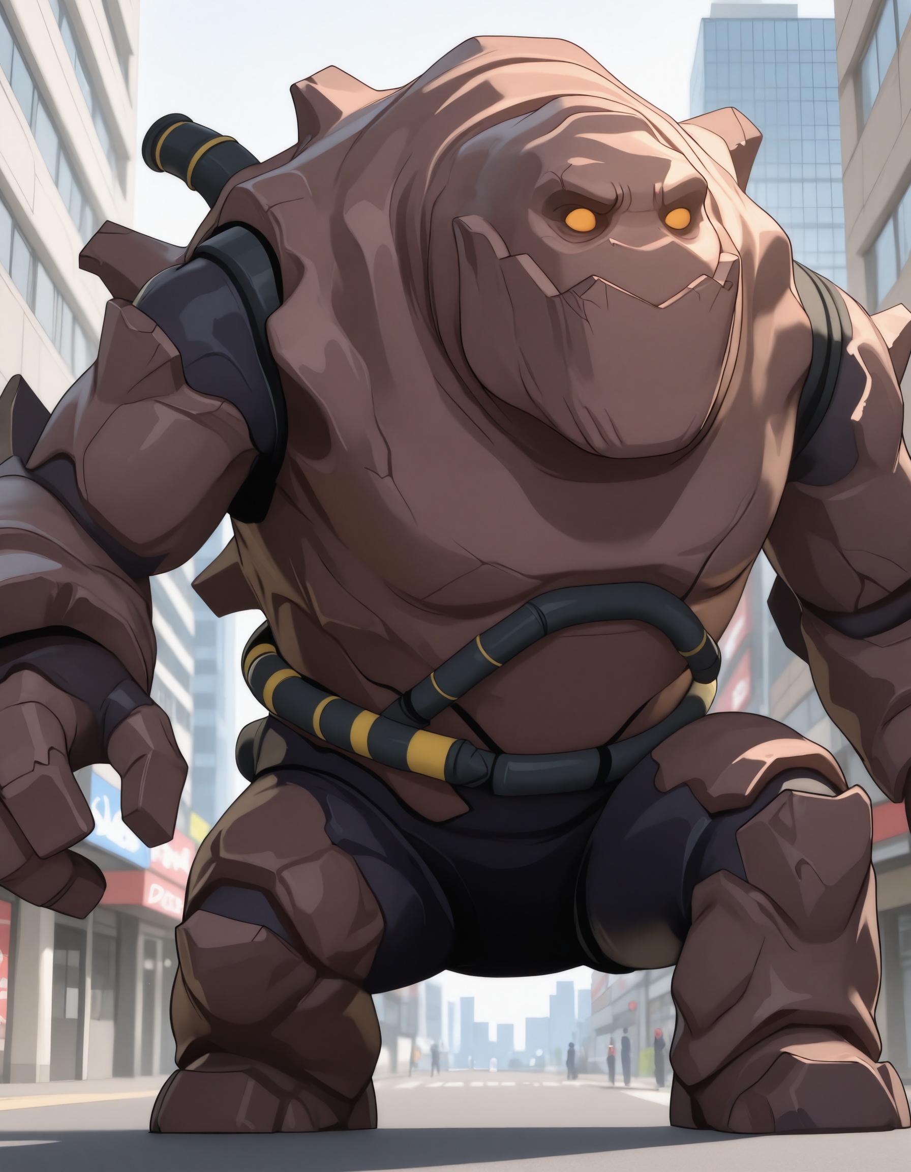 dispatch_golem,  city in background on Tensor.Art