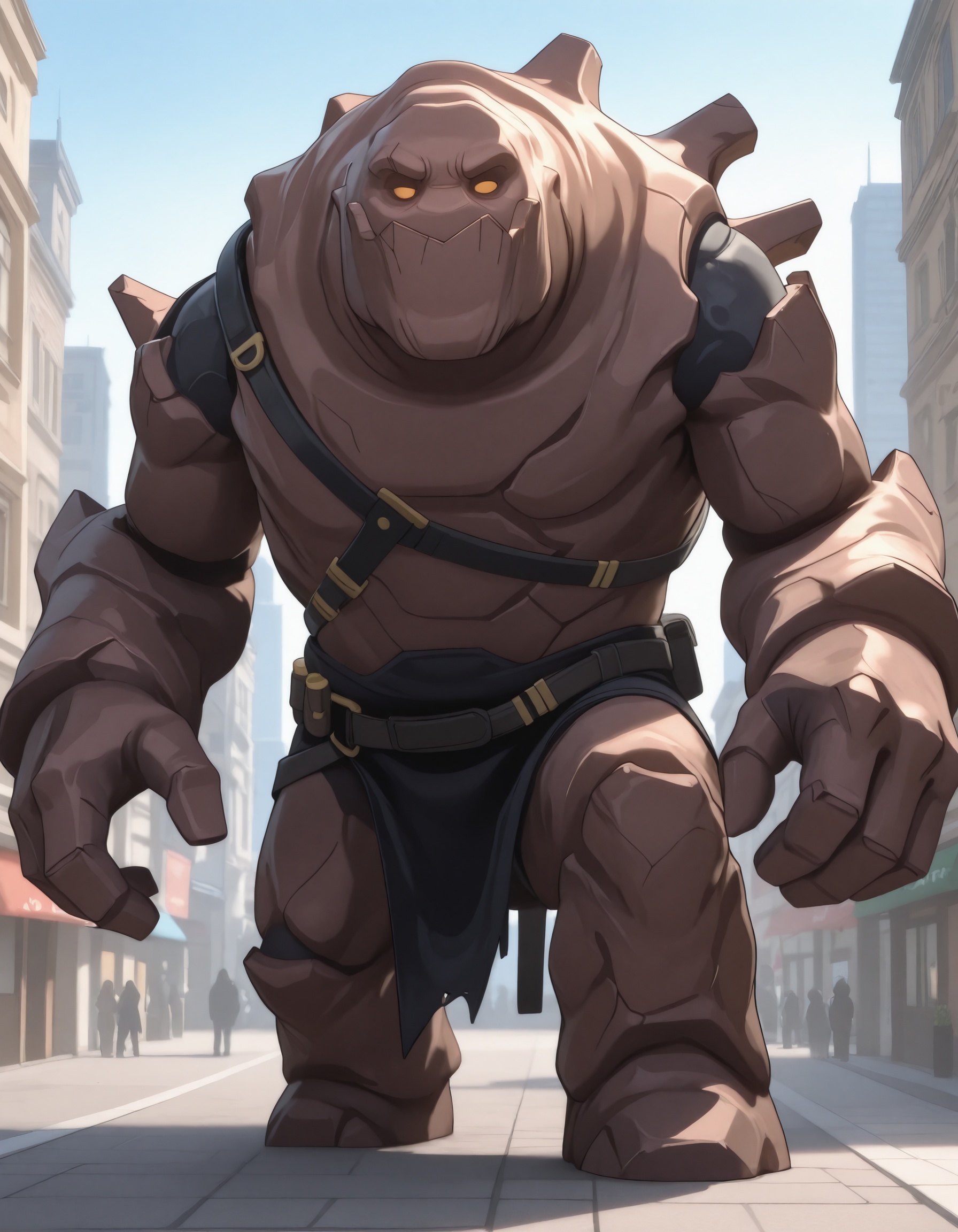 dispatch_golem,  city in background on Tensor.Art