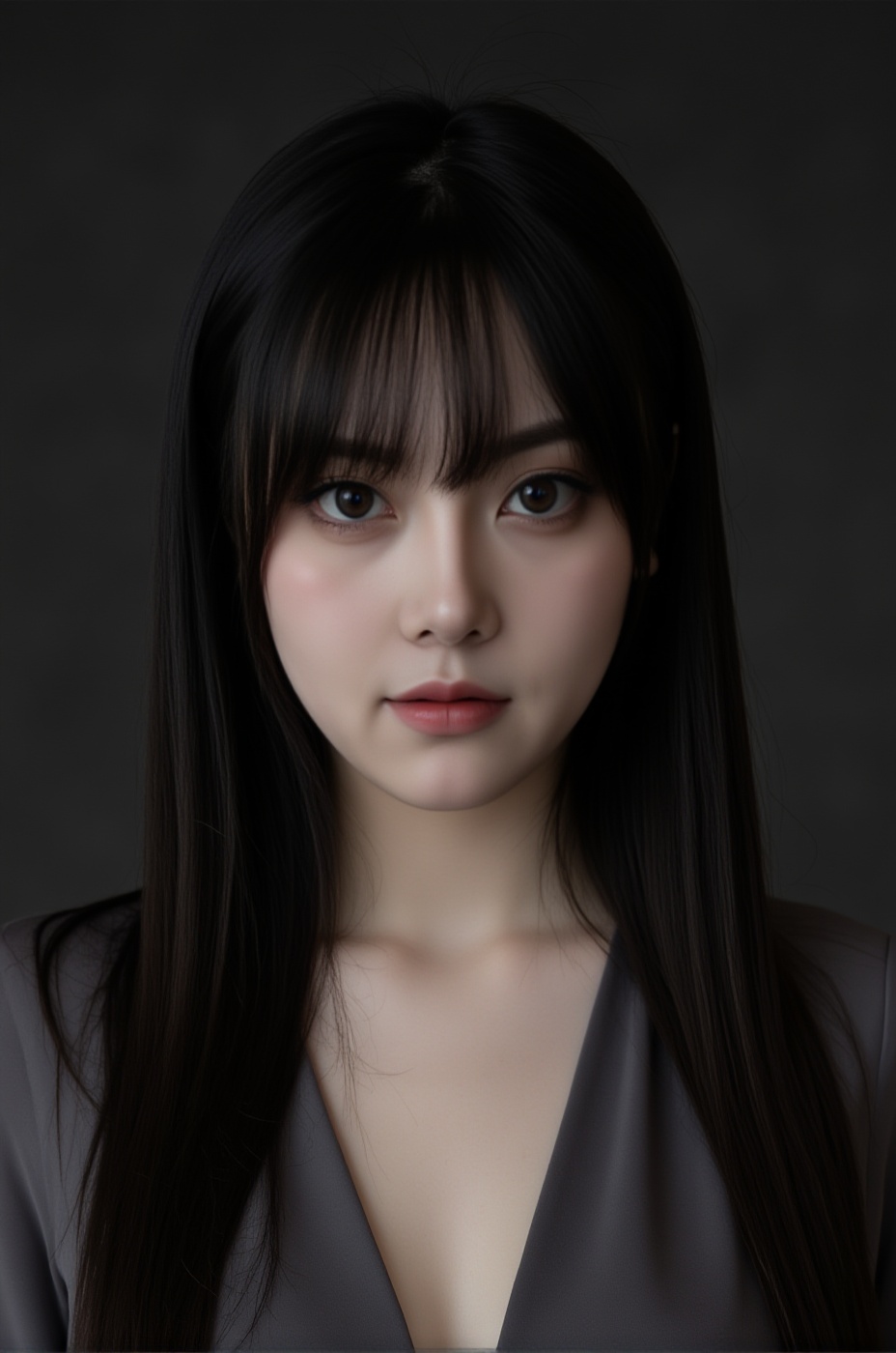 Ultra-realistic head-and-shoulders photo of Dòu Bàn Jiàng an East Asian woman,  early 20s,  porcelain skin with very faint...