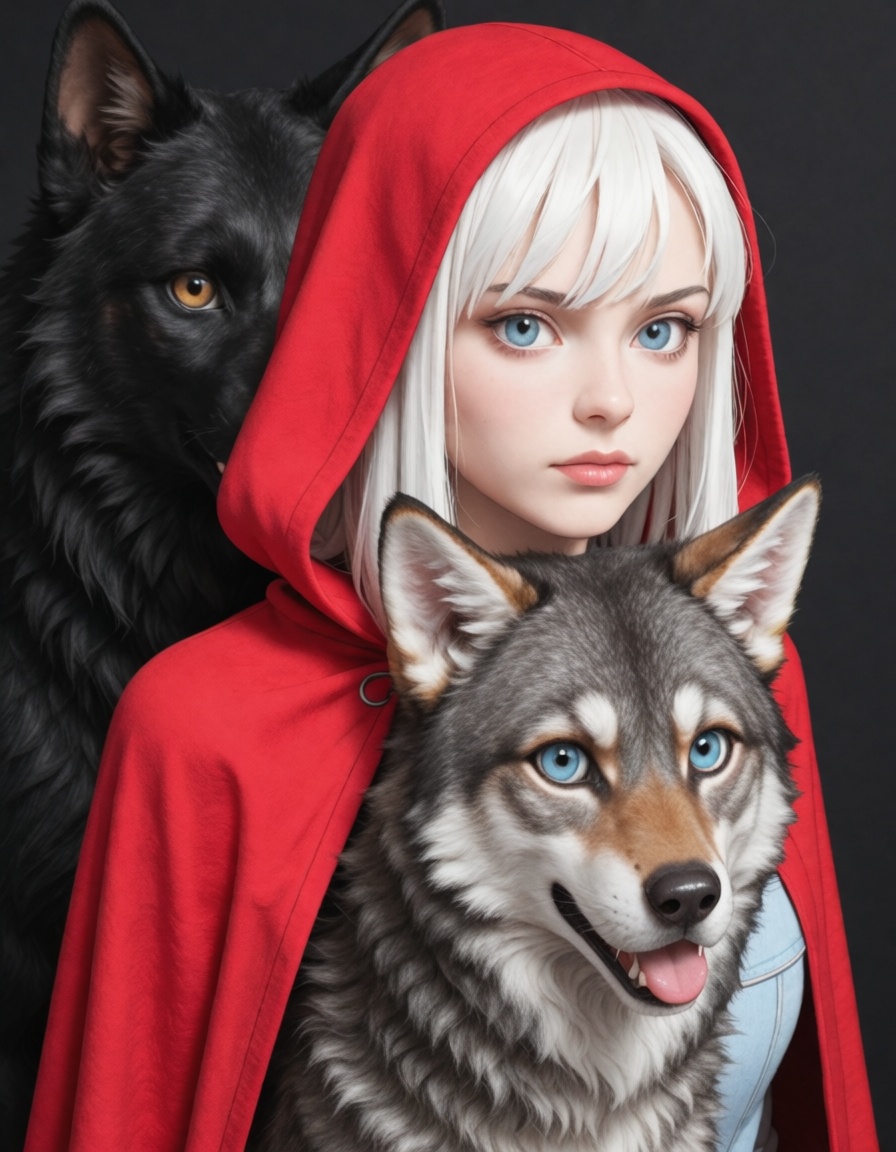 surreal,  mystery,  angry wolf on Tensor.Art