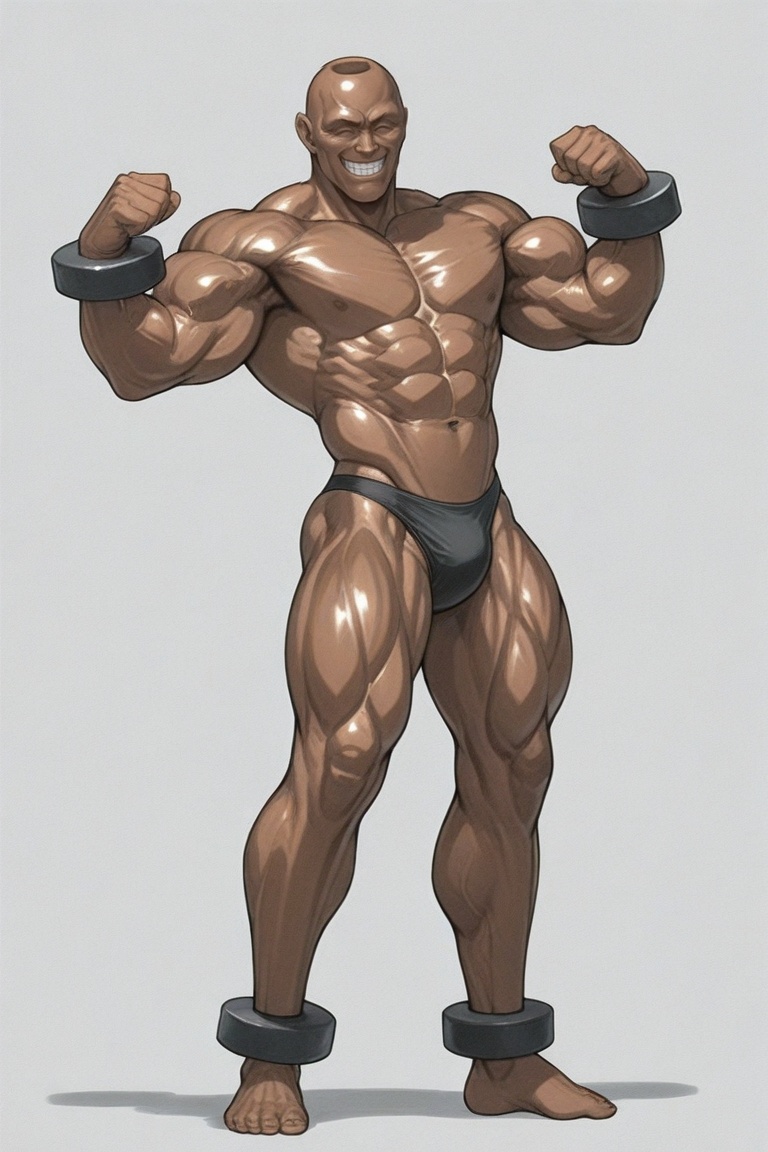 adon_samson,  dark tan,  hyper_muscular_male on Tensor.Art