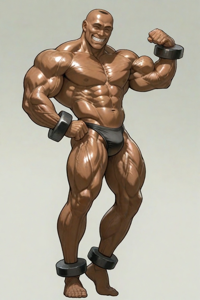 adon_samson,  dark tan,  hyper_muscular_male on Tensor.Art