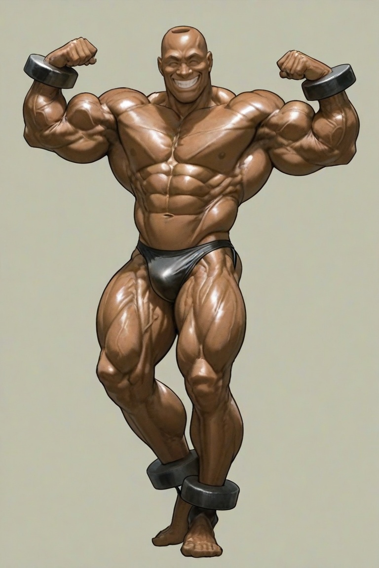 adon_samson,  dark tan,  hyper_muscular_male on Tensor.Art