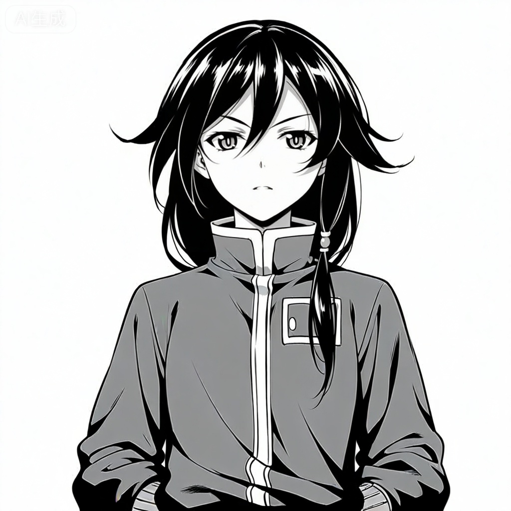 masterpiece, best quality,solo,((white background:1.2)),simple background,, 
looking at viewer,monochrome,greyscale,manga_style,fu hua
