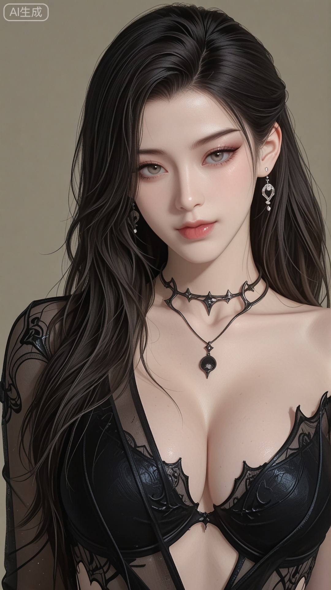 MZ clothes, solo, exquisite skin, upper_body, looking at viewer, even illumination, very awa, simple background,