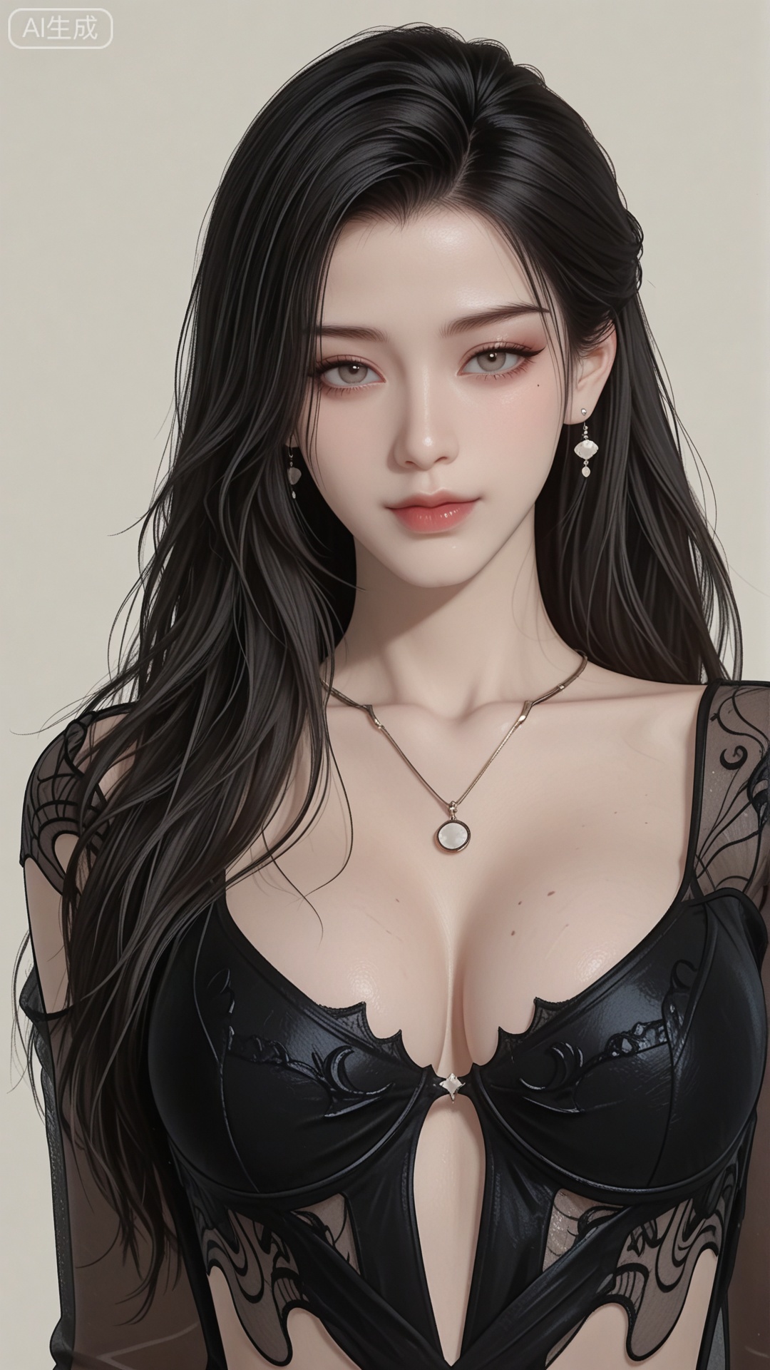 MZ clothes, solo, exquisite skin, upper_body, looking at viewer, even illumination, very awa, simple background,