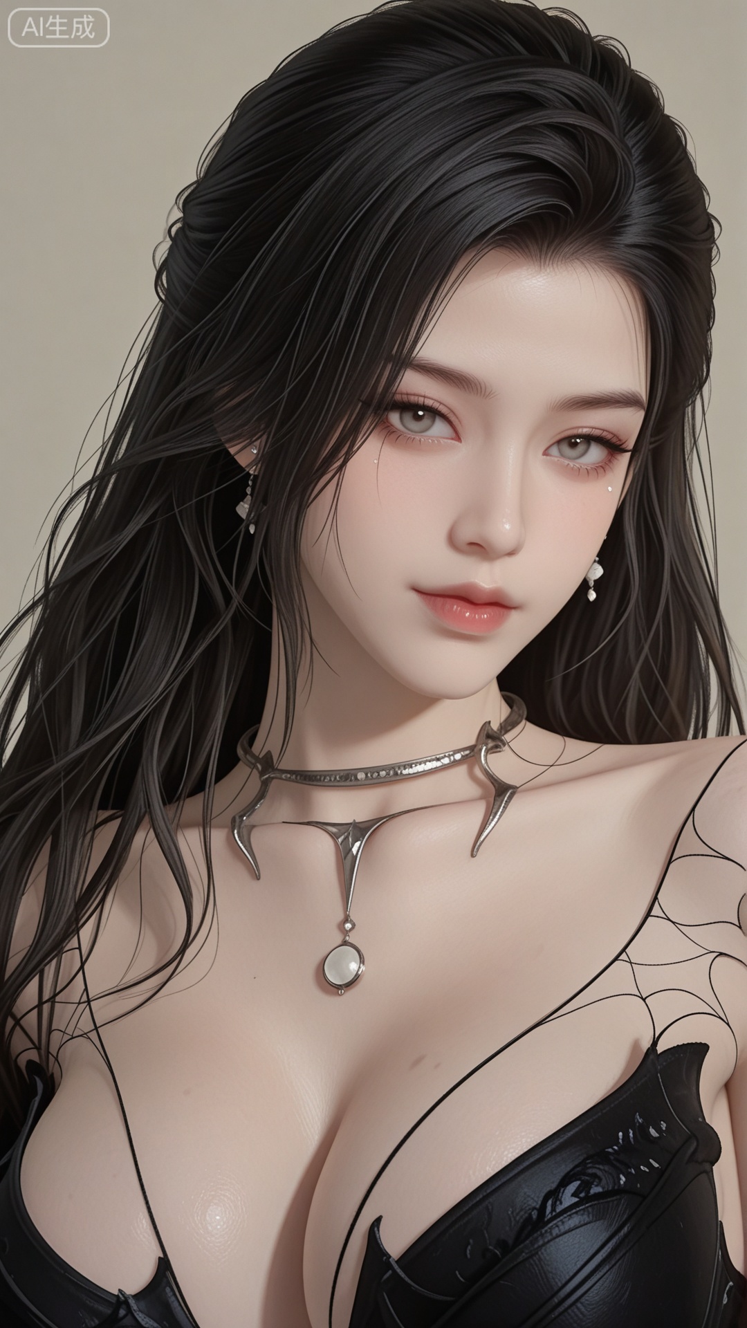 MZ clothes, solo, exquisite skin, upper_body, looking at viewer, even illumination, very awa, simple background,