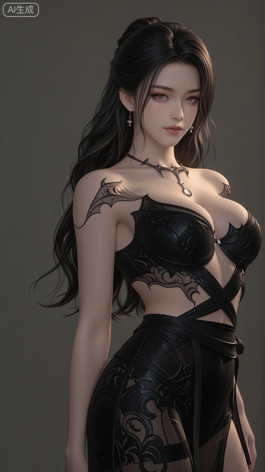 MZ clothes, solo, exquisite skin, cowboy_shot, looking at viewer, even illumination, very awa, simple background,