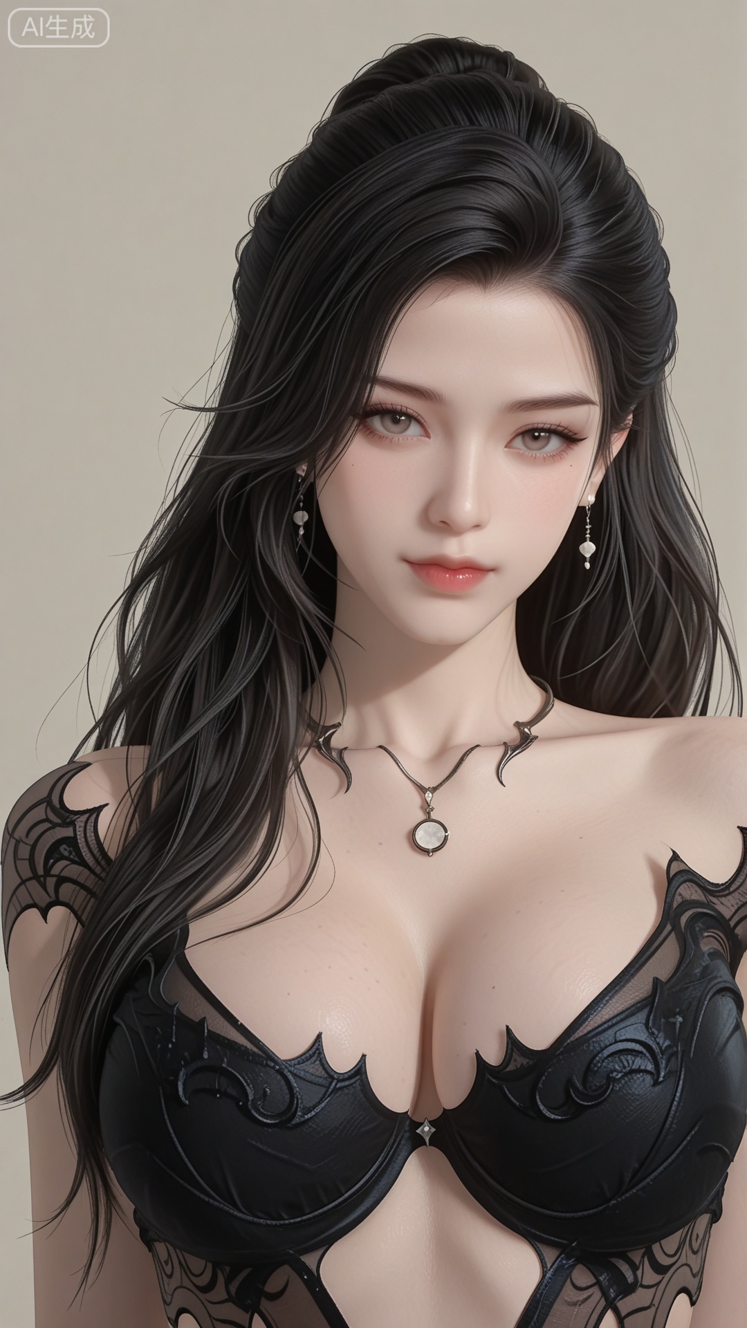 MZ clothes, solo, exquisite skin, upper_body, looking at viewer, even illumination, very awa, simple background,