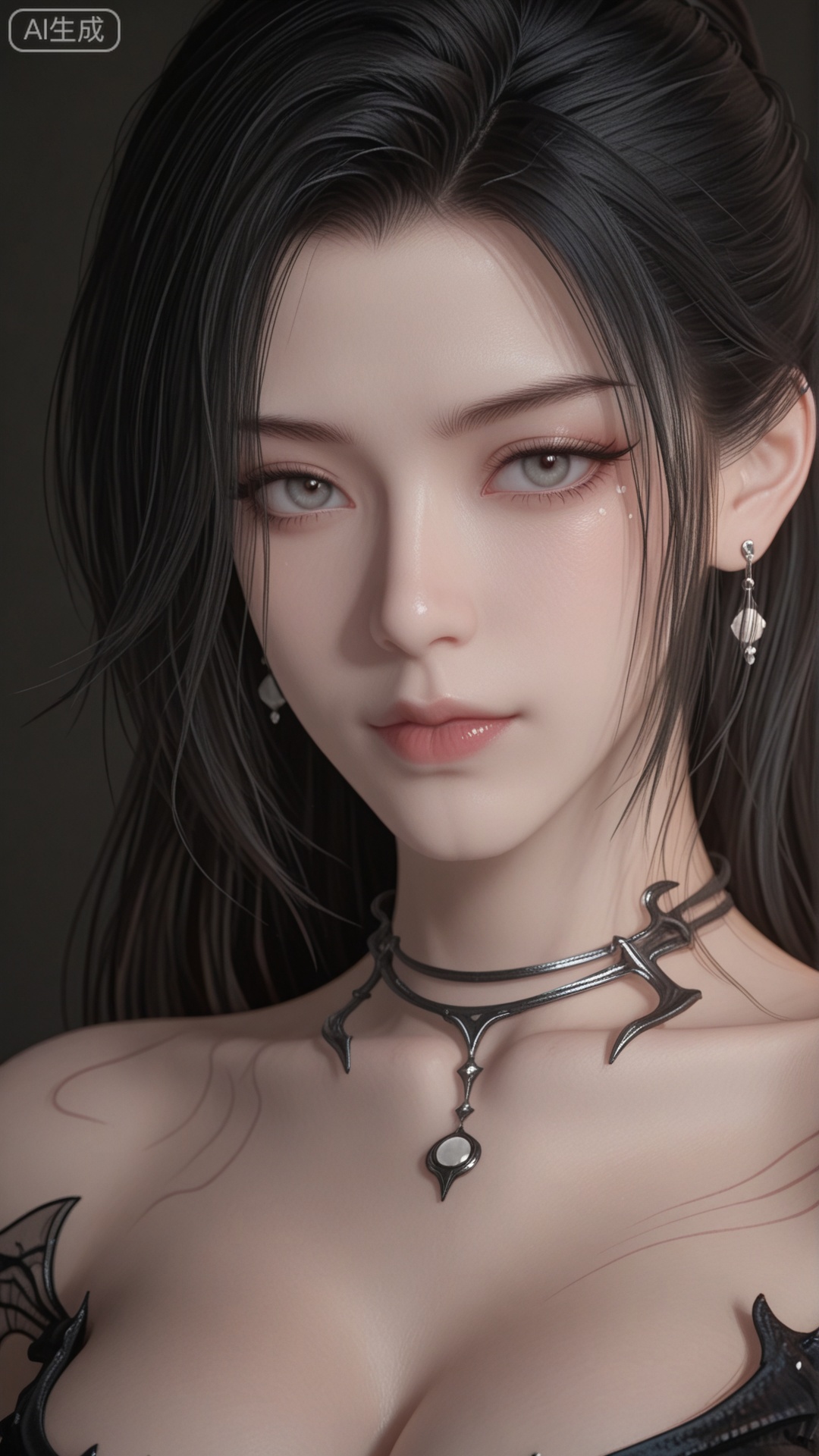 MZ clothes, solo, exquisite skin,upper_body, looking at viewer, even illumination, very awa, simple background,