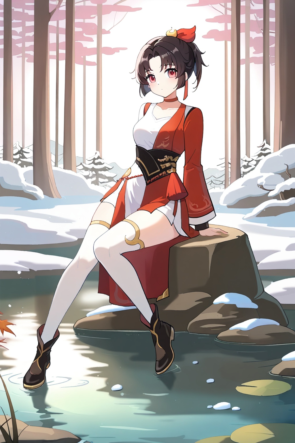 Pond,  Pond,  Snow on Tensor.Art