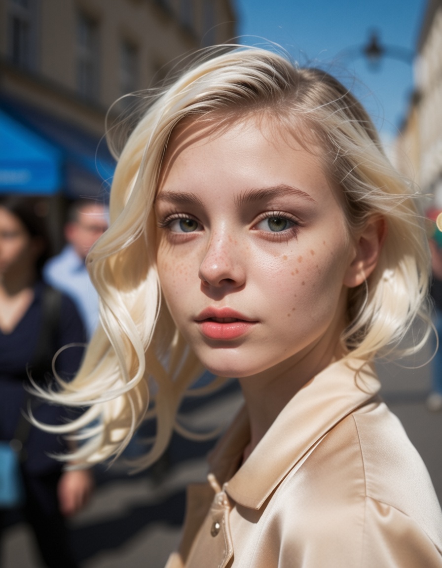 ehbokeh3,  portrait of a girl in the street on Tensor.Art
