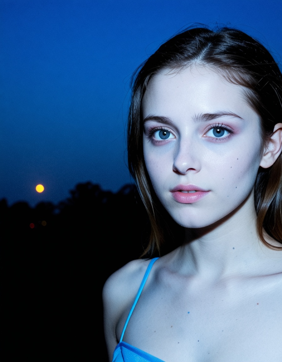 ehbluehour,  portrait of a girl looking at camera on Tensor.Art