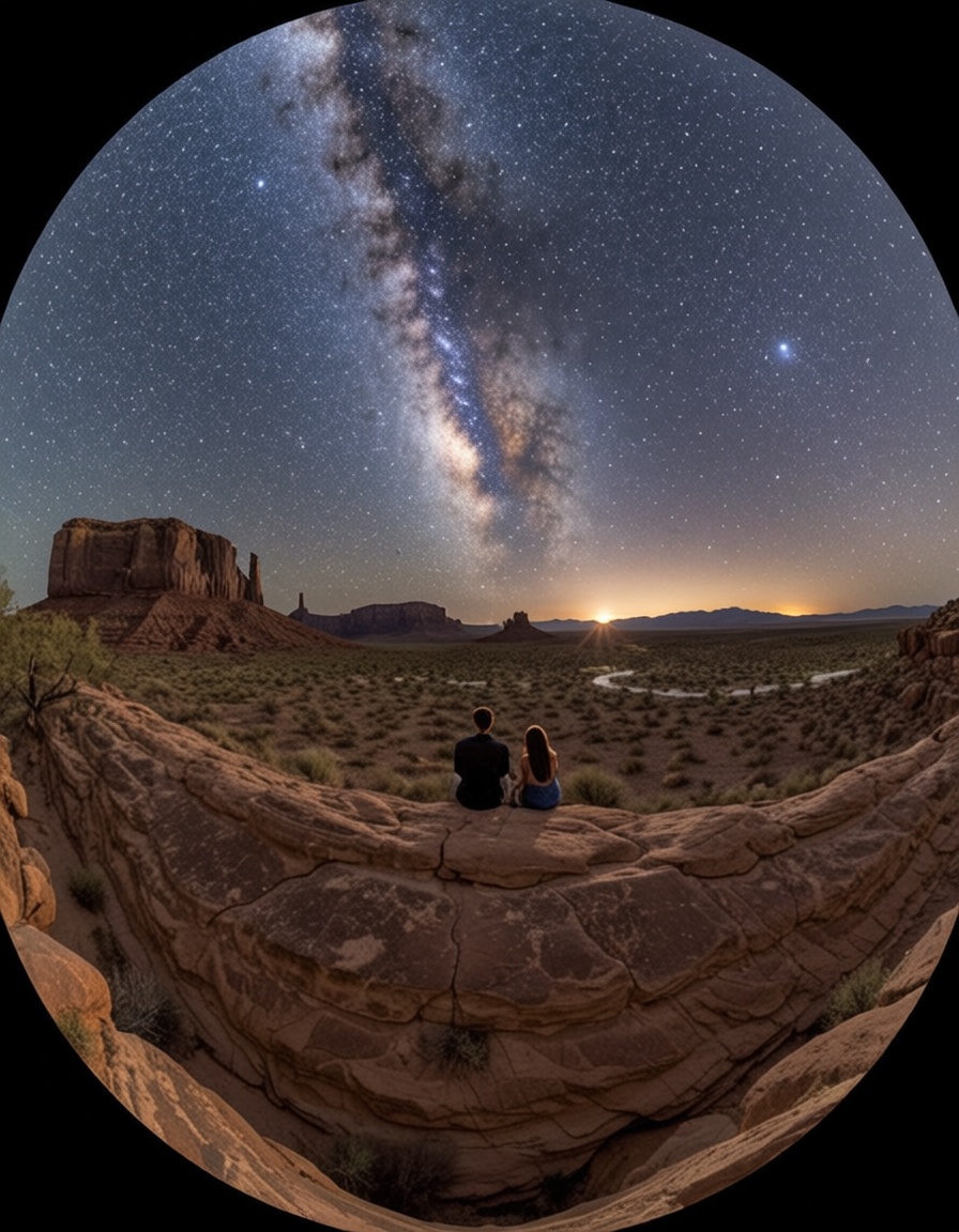 eh360photography,  a couple looking the starry night,  arizona desert on Tensor.Art