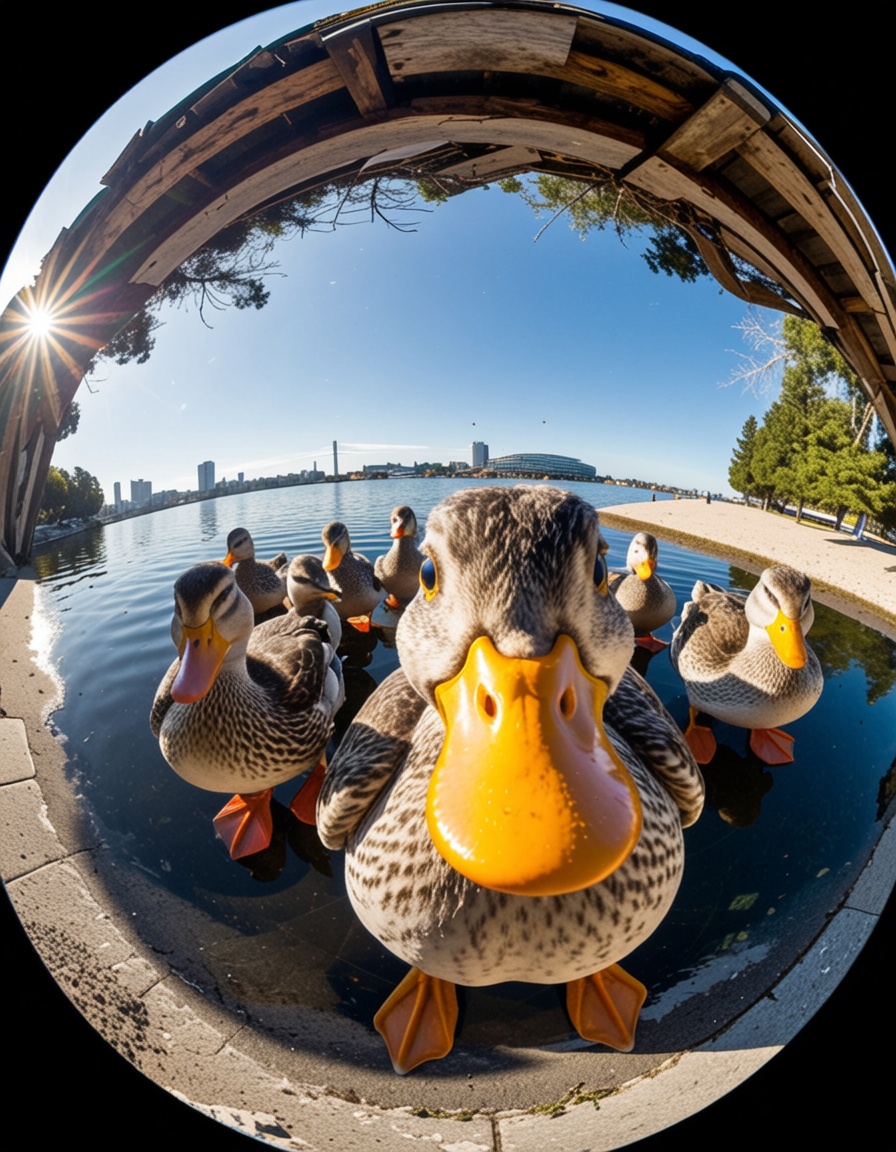 eh360photography,  a dozen ducks taking a selfie on Tensor.Art