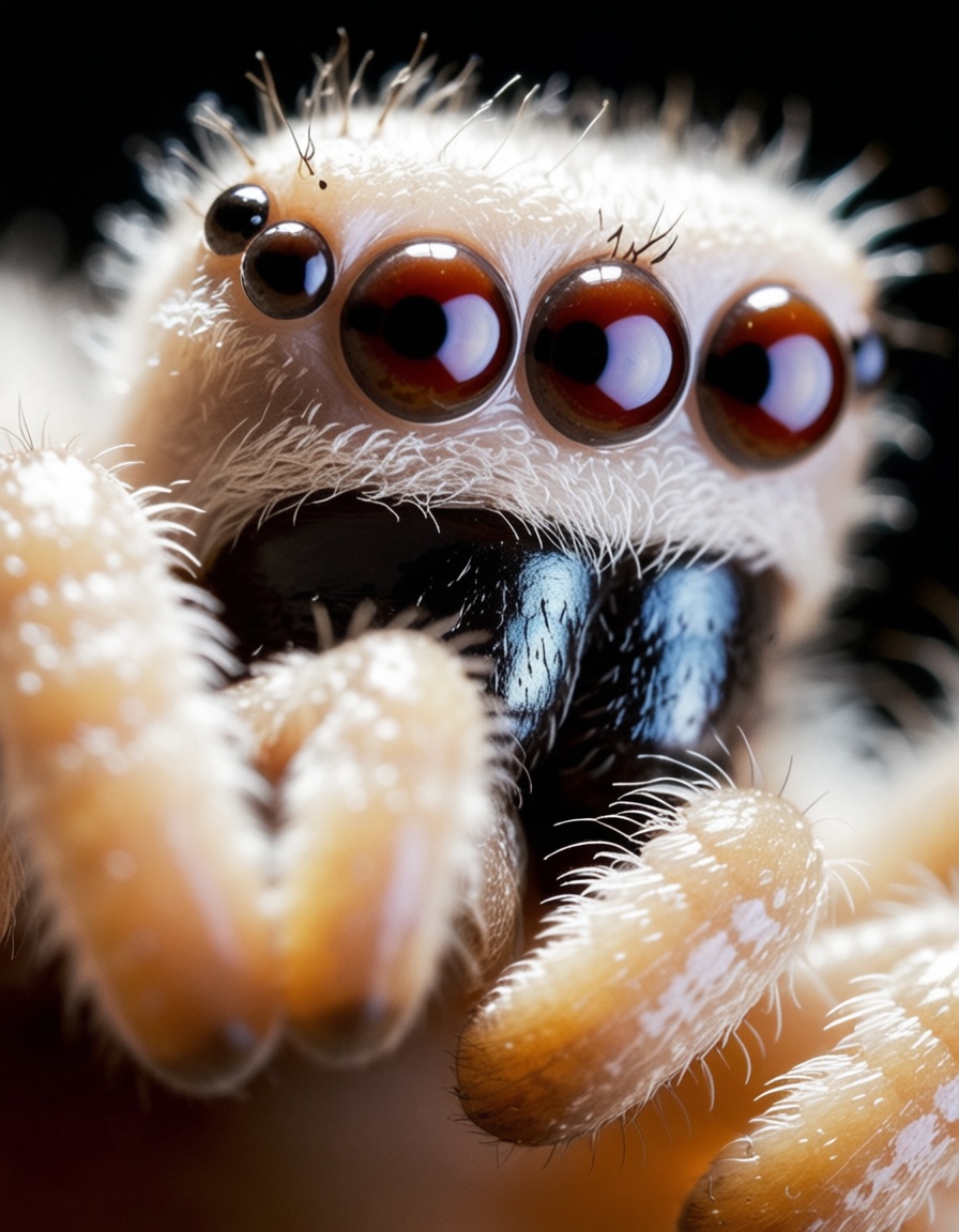 ehmacro,  jumping spider saying hello on Tensor.Art