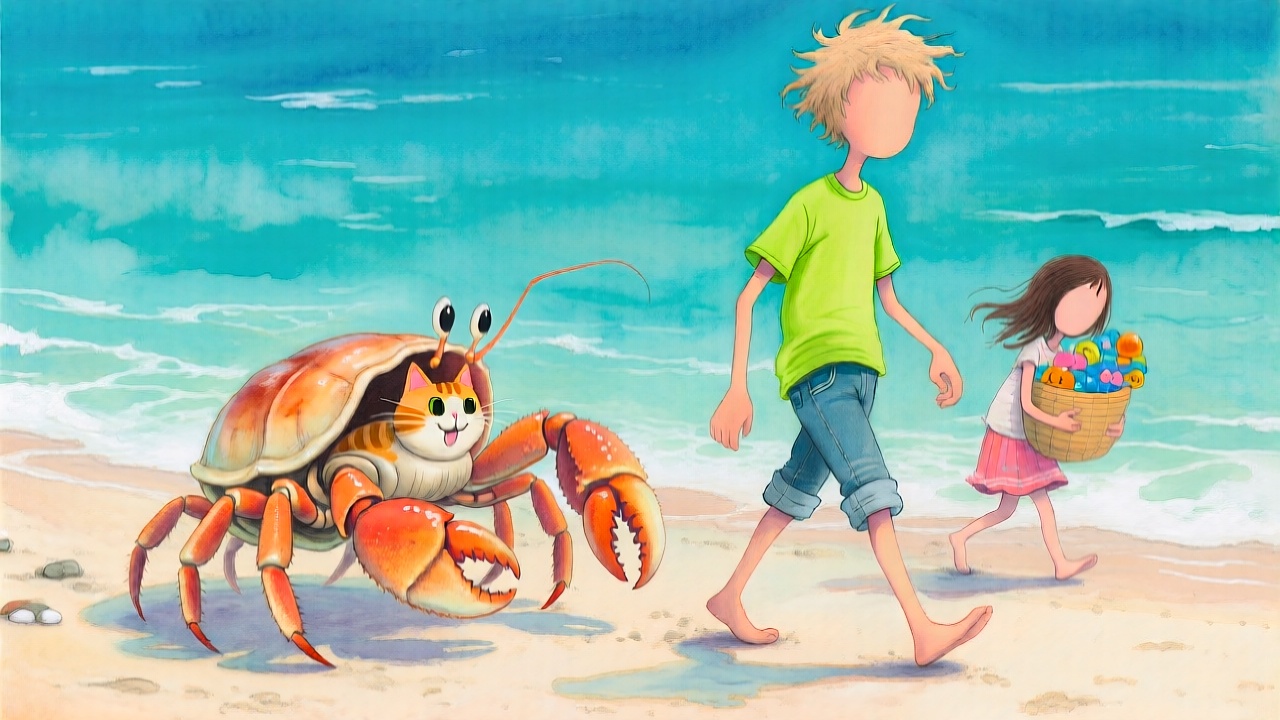 A faceless boy with tousled,  sandy hair,  wearing a bright lime-green T-shirt and rolled-up denim shorts on Tensor.Art