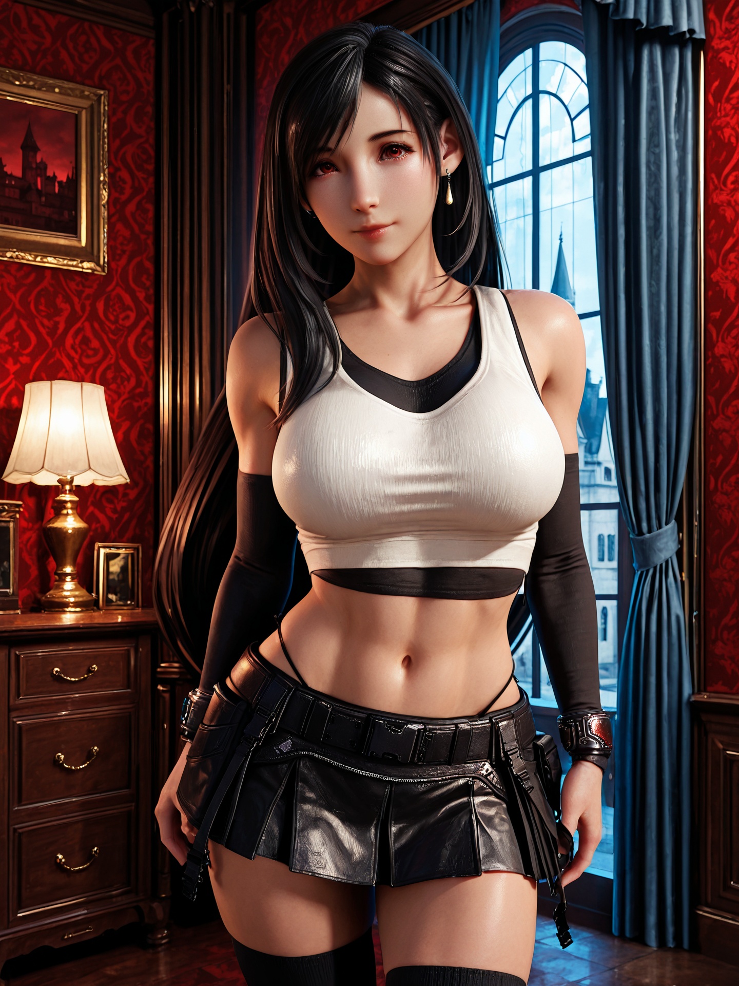rianeearts,  tifa lockhart,  red eyes on Tensor.Art