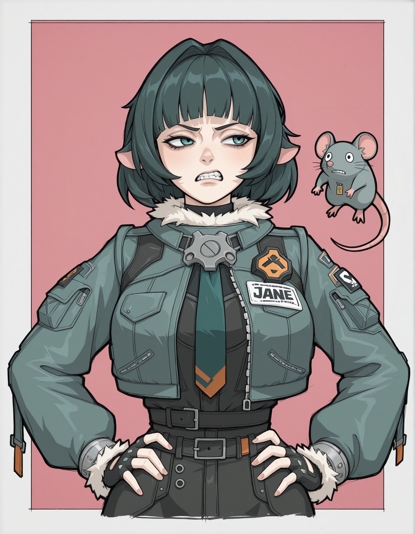 masterpiece,  border,  hands on hips on Tensor.Art