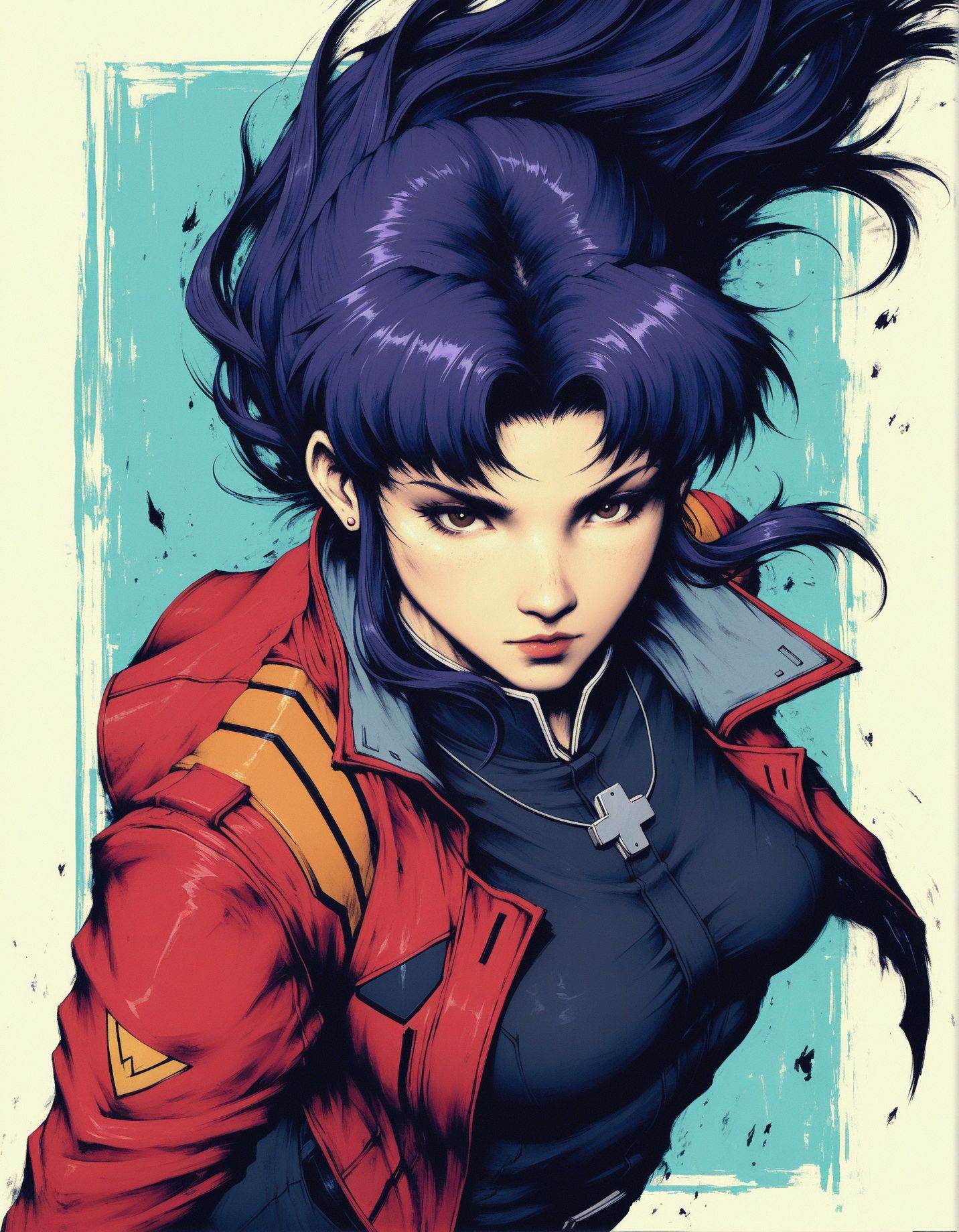 masterpiece,  from above ,  katsuragi misato on Tensor.Art